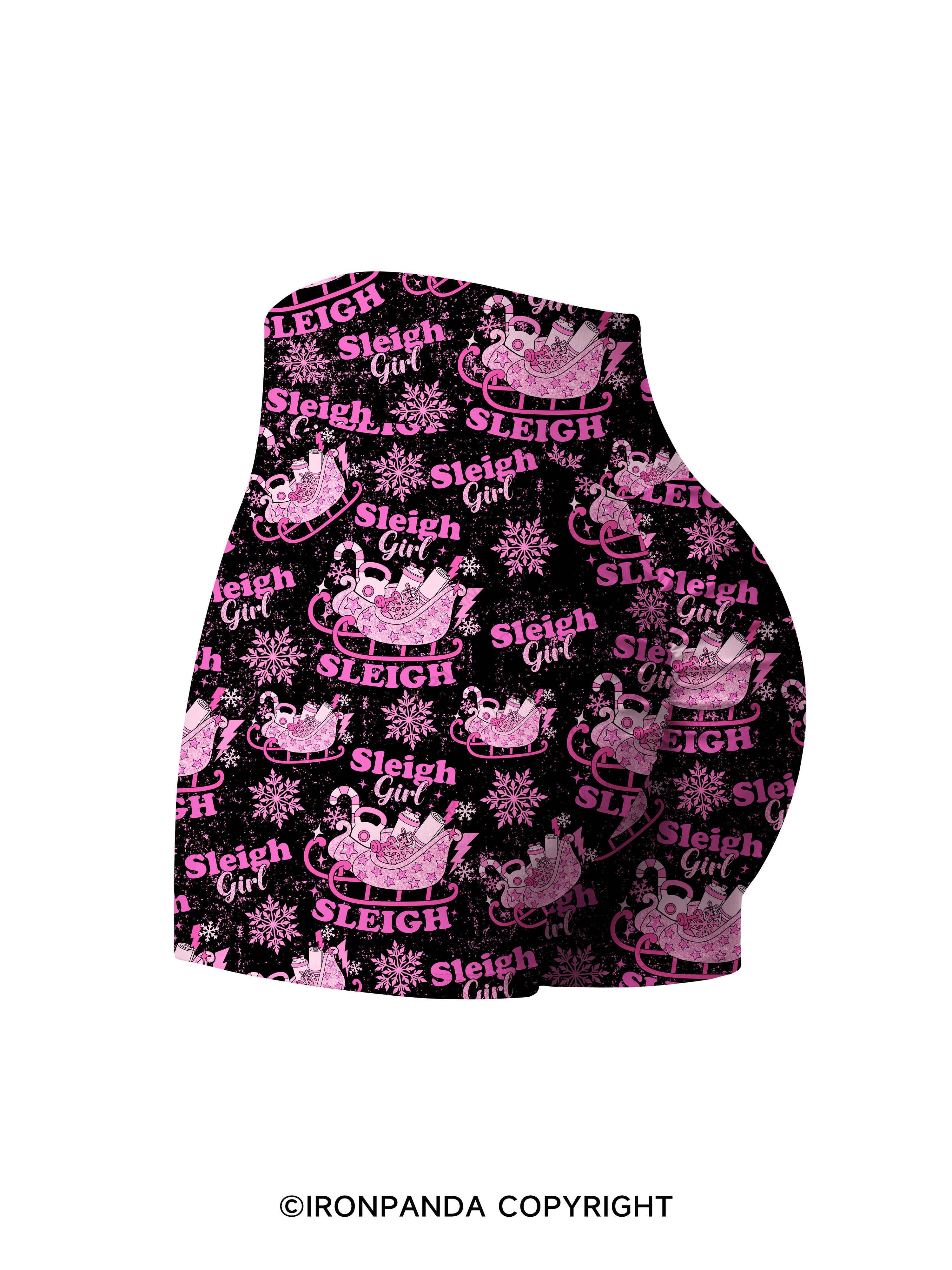 sleigh girl sleigh Printed Yoga Shorts