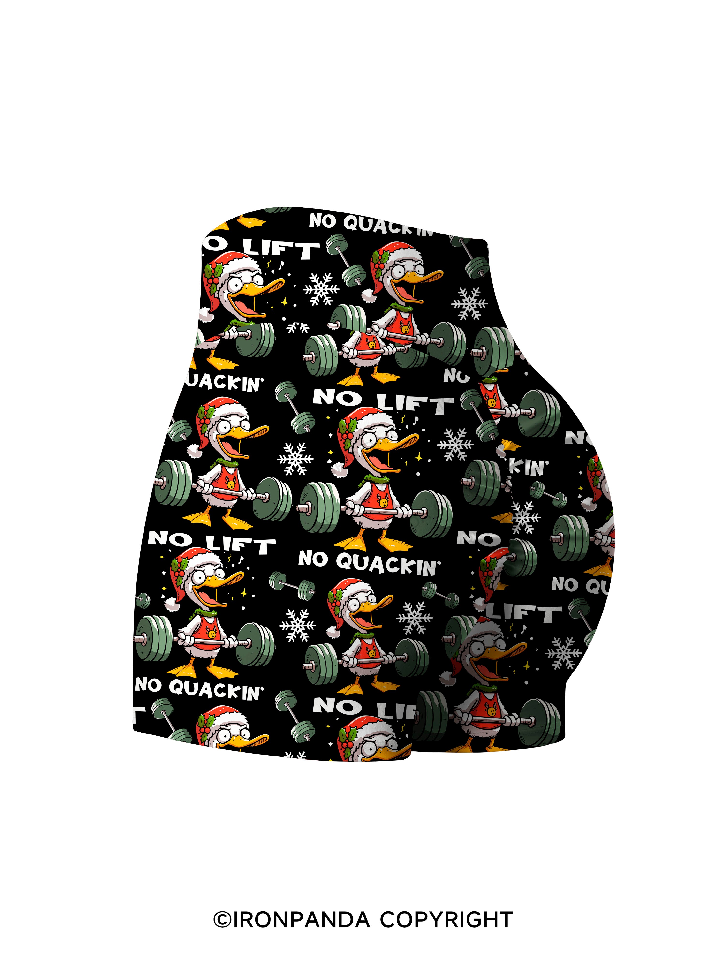 No Lift, No quackin' Printed Yoga Shorts