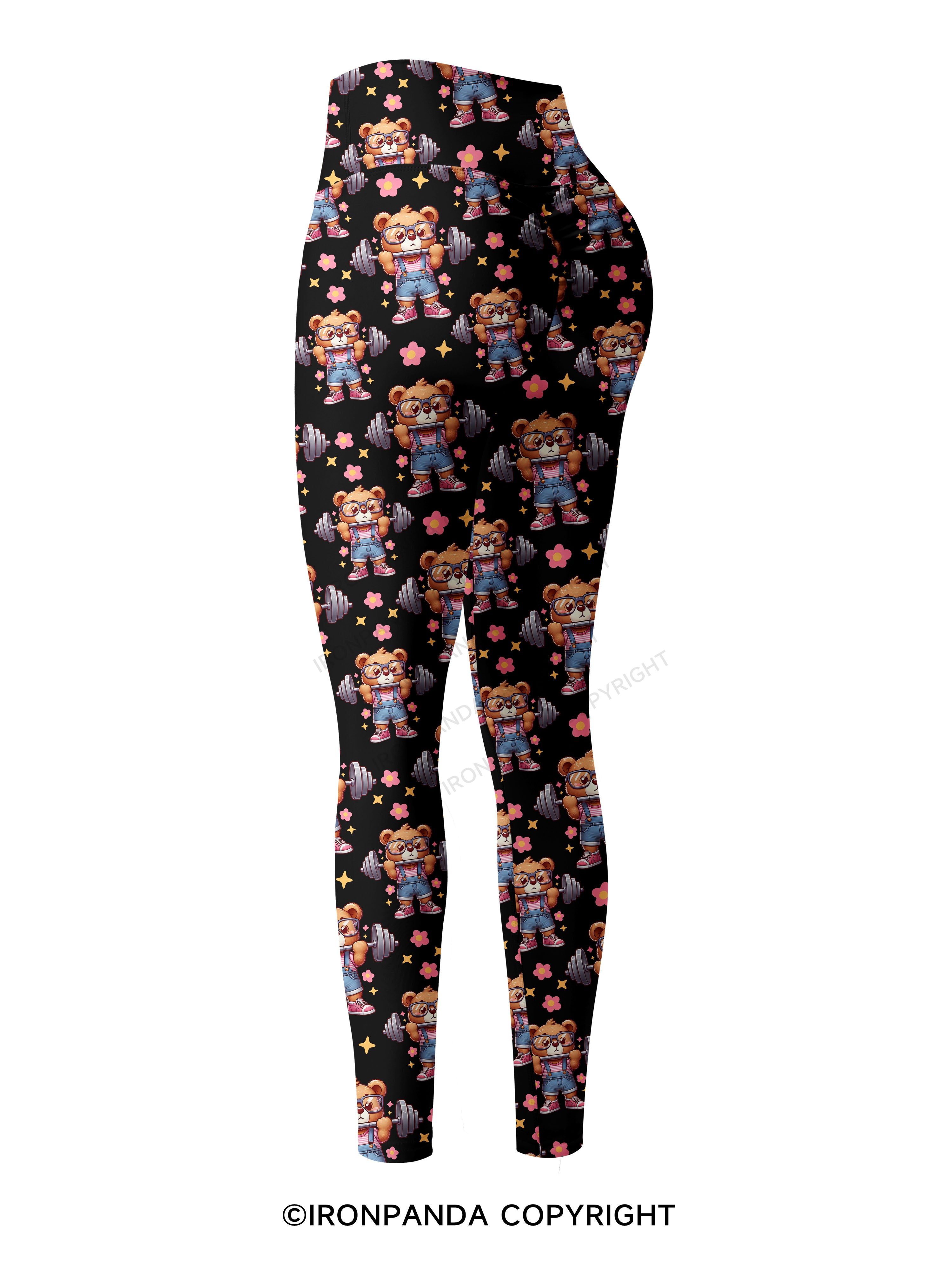 KINDA STRONG, SORTA FLUFFY Printed Yoga Pants