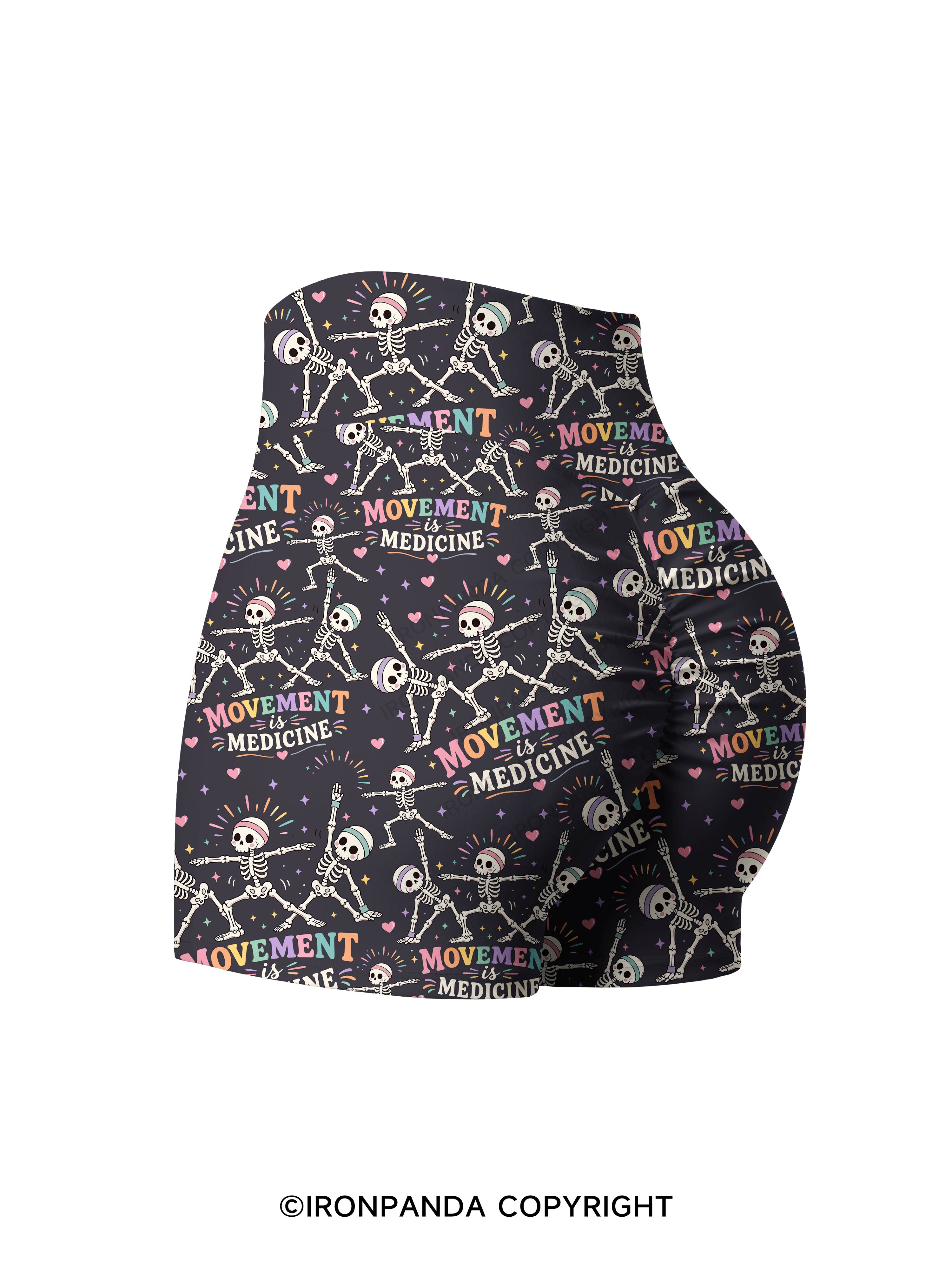 Movement Is Medicine Printed Yoga Shorts
