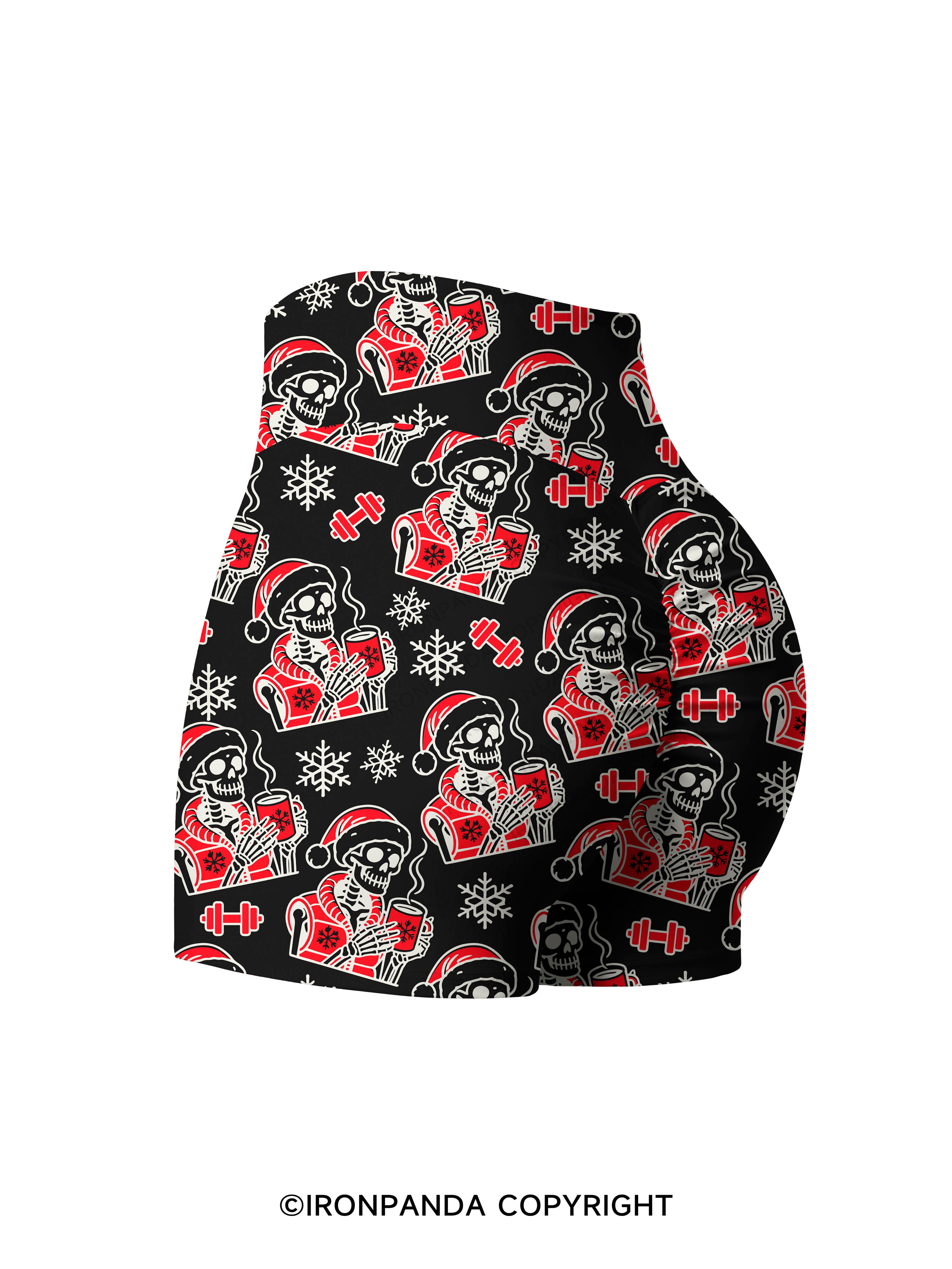 HO HO HOLY SHIT WHAT A YEAR Printed Yoga Shorts