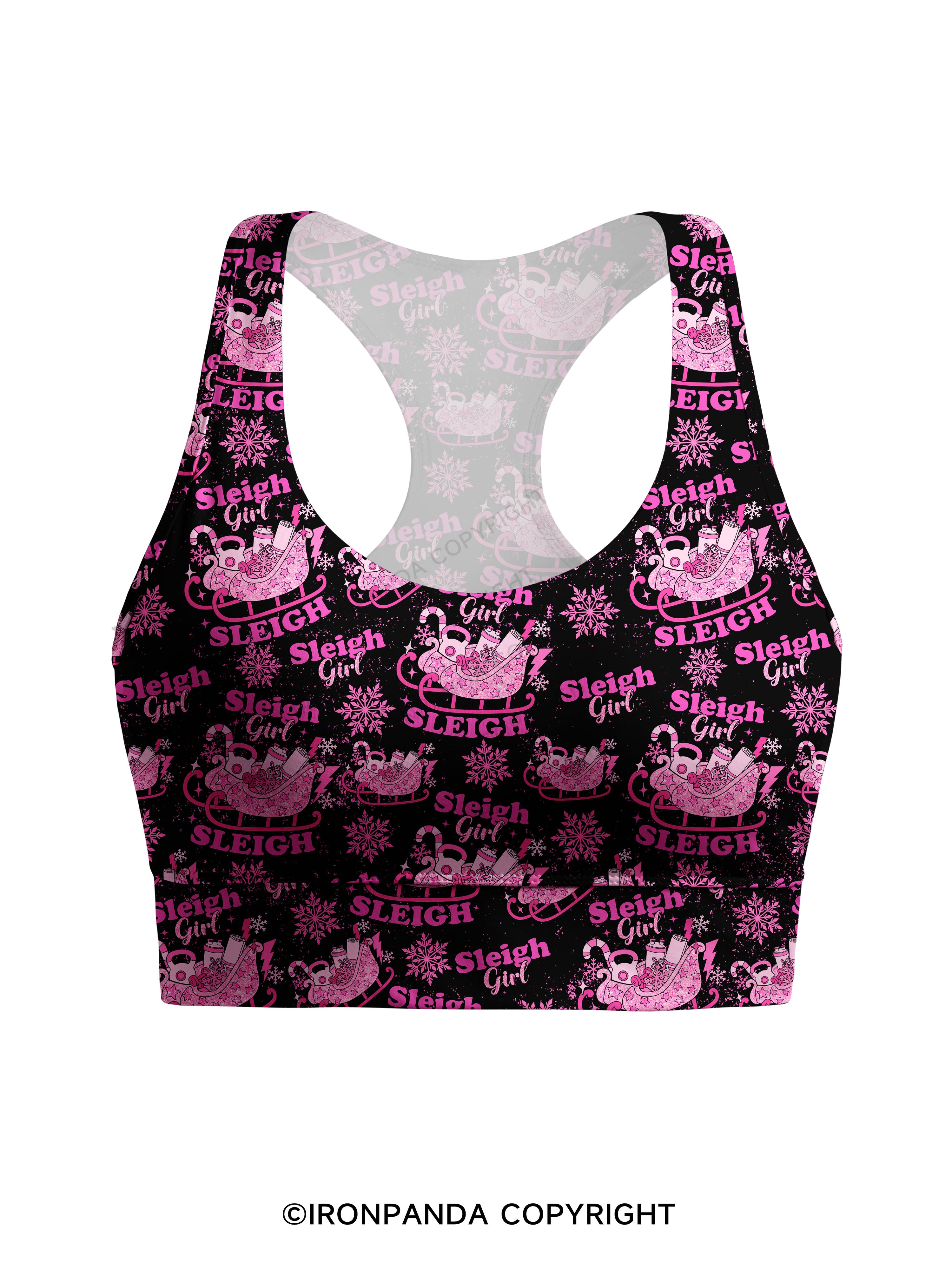 sleigh girl sleigh Racerback Sports Bra