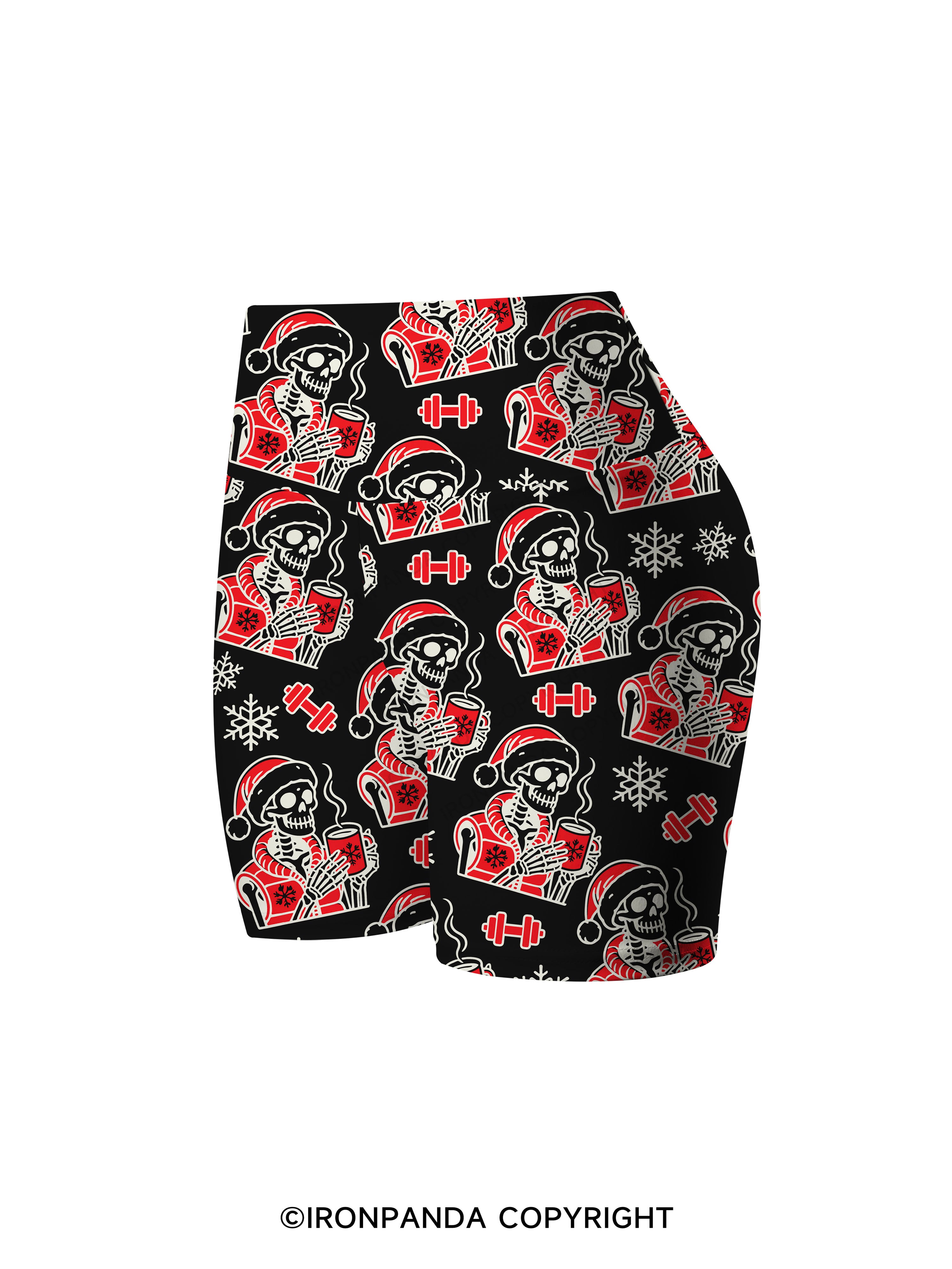 HO HO HOLY SHIT WHAT A YEAR Printed Yoga Cycling Shorts