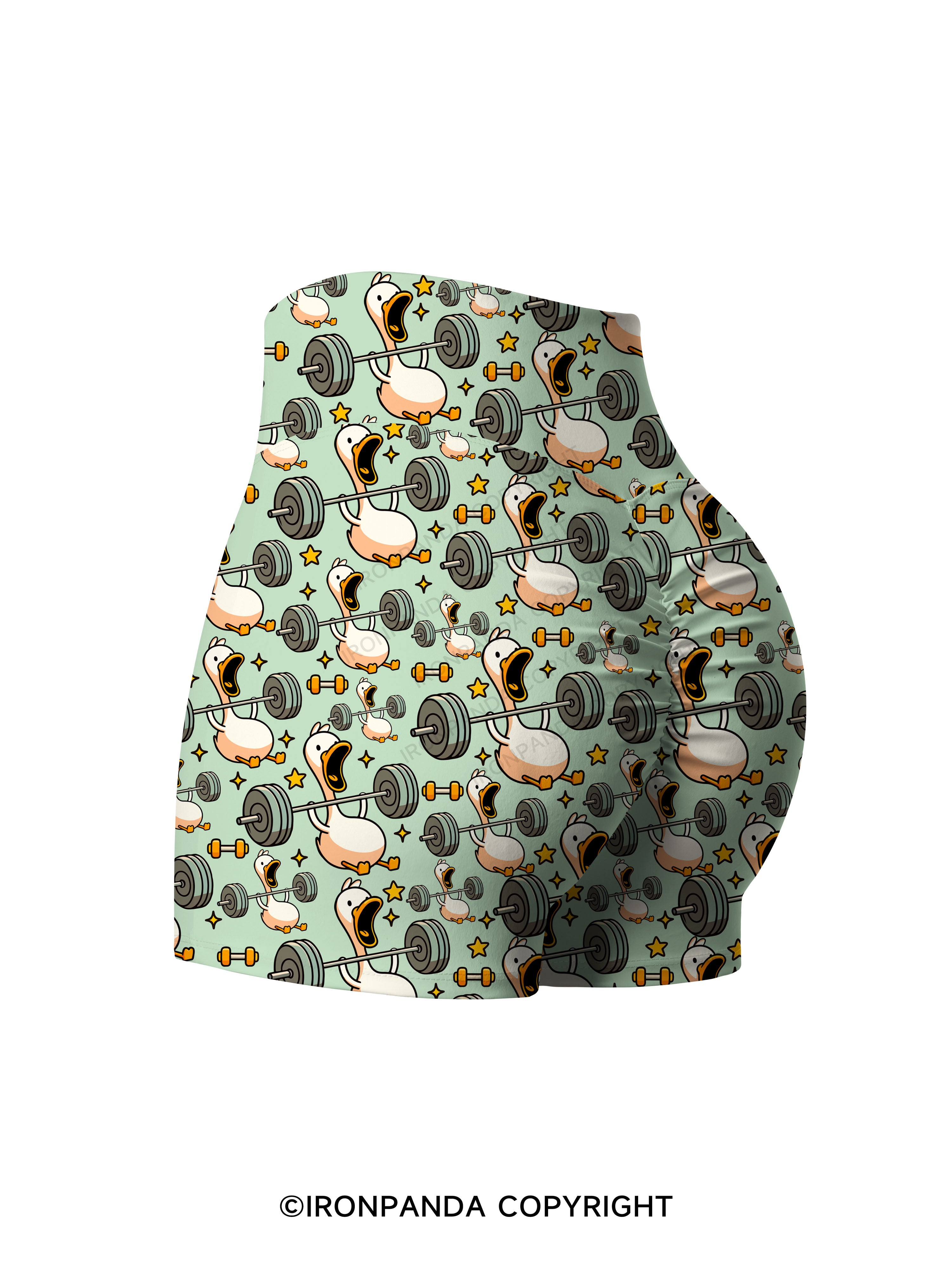 IF I DIE I DIE Printed Yoga Shorts