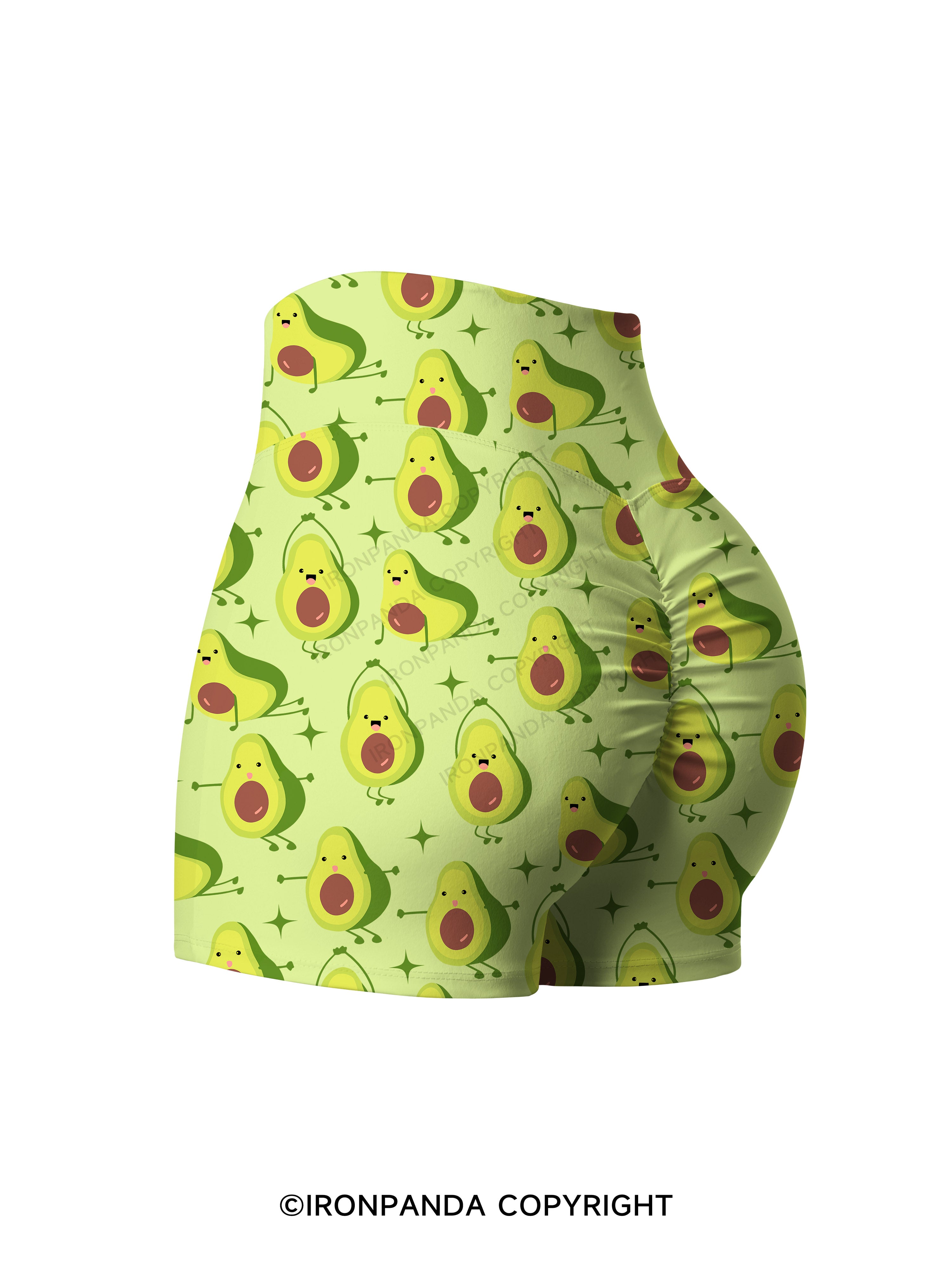 Burpee Avocado Printed Yoga Shorts