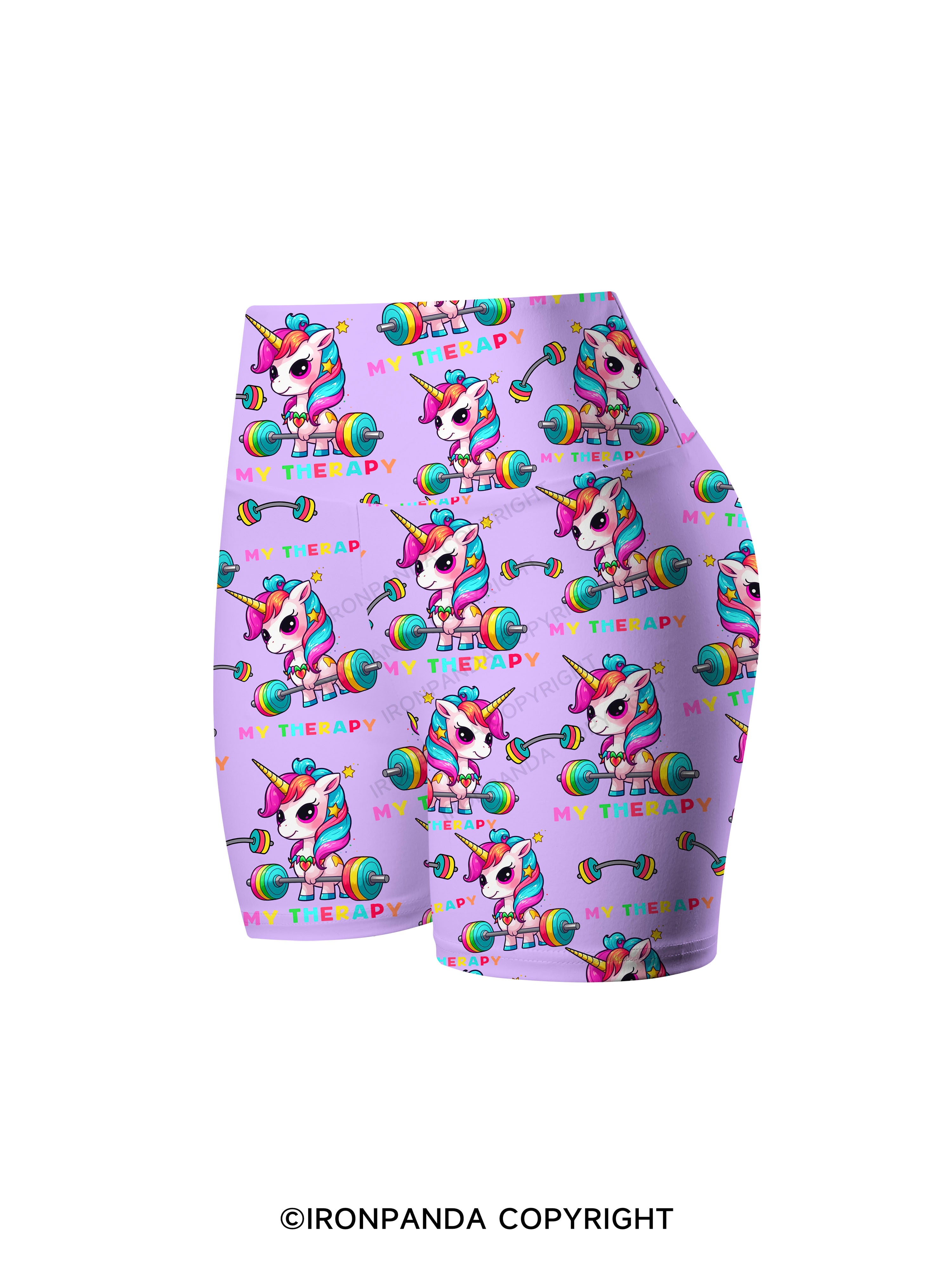 UNICORN MY THERAPY Printed Yoga Cycling Shorts