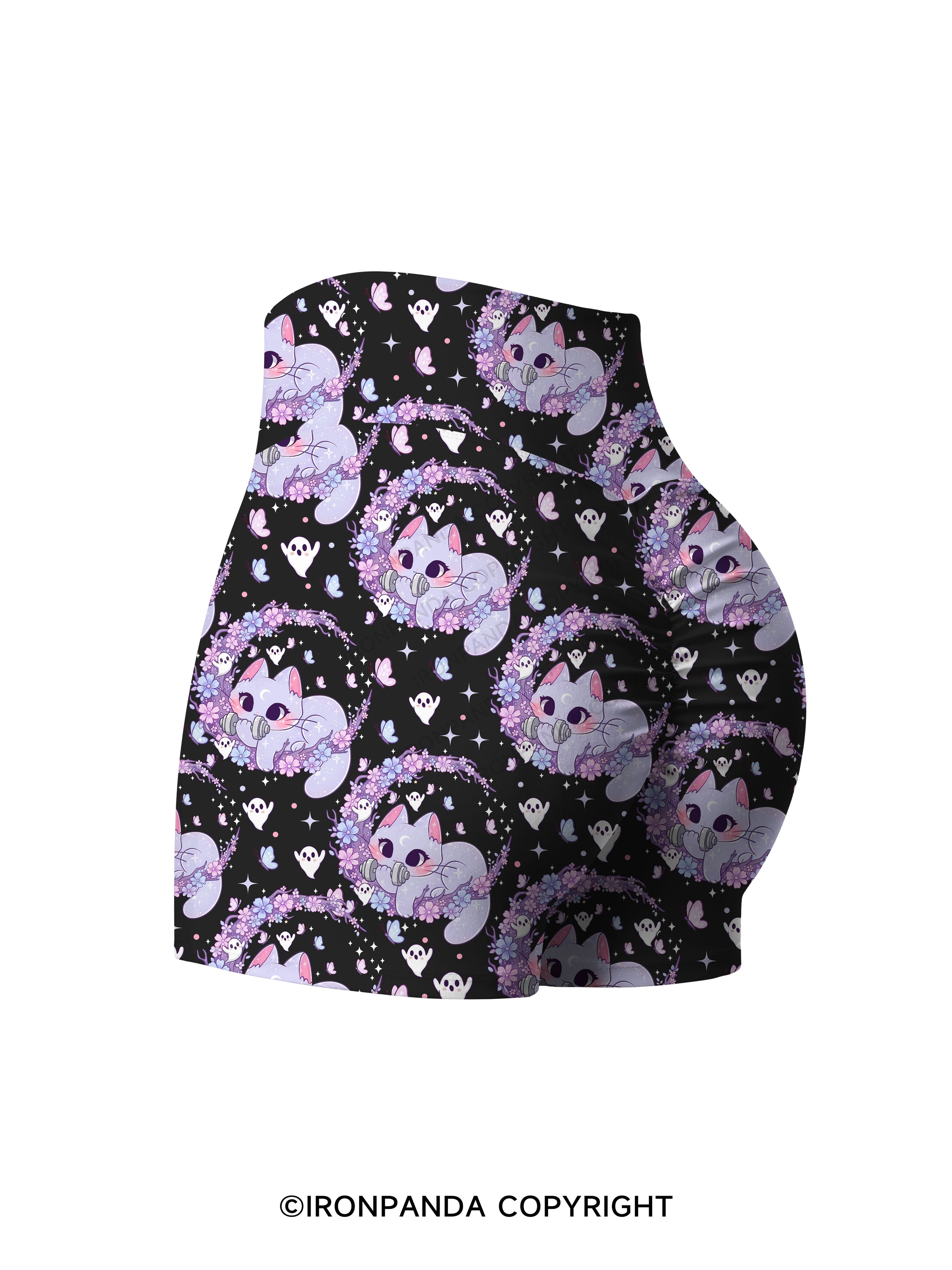 Moonlight Muscle Printed Yoga Shorts
