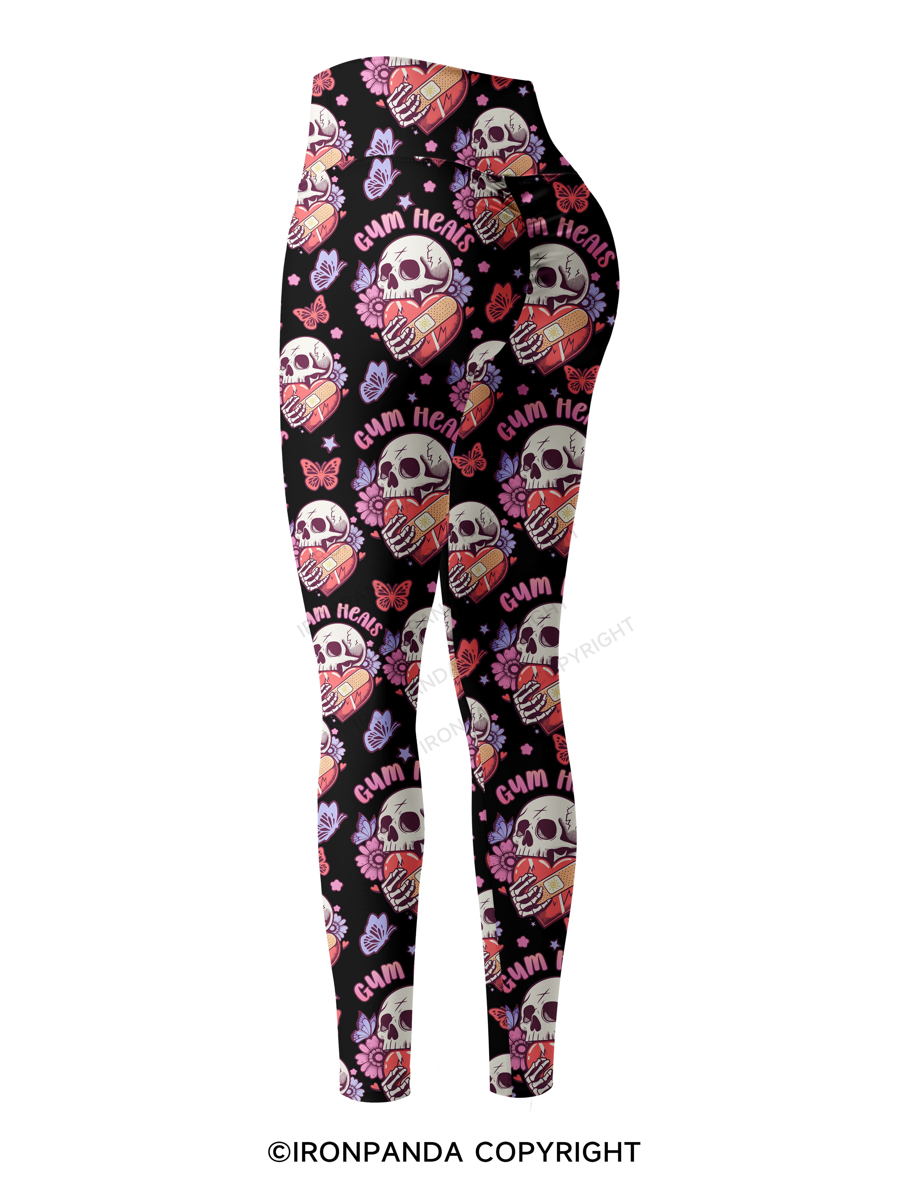 GYM HEALS Printed Yoga Pants