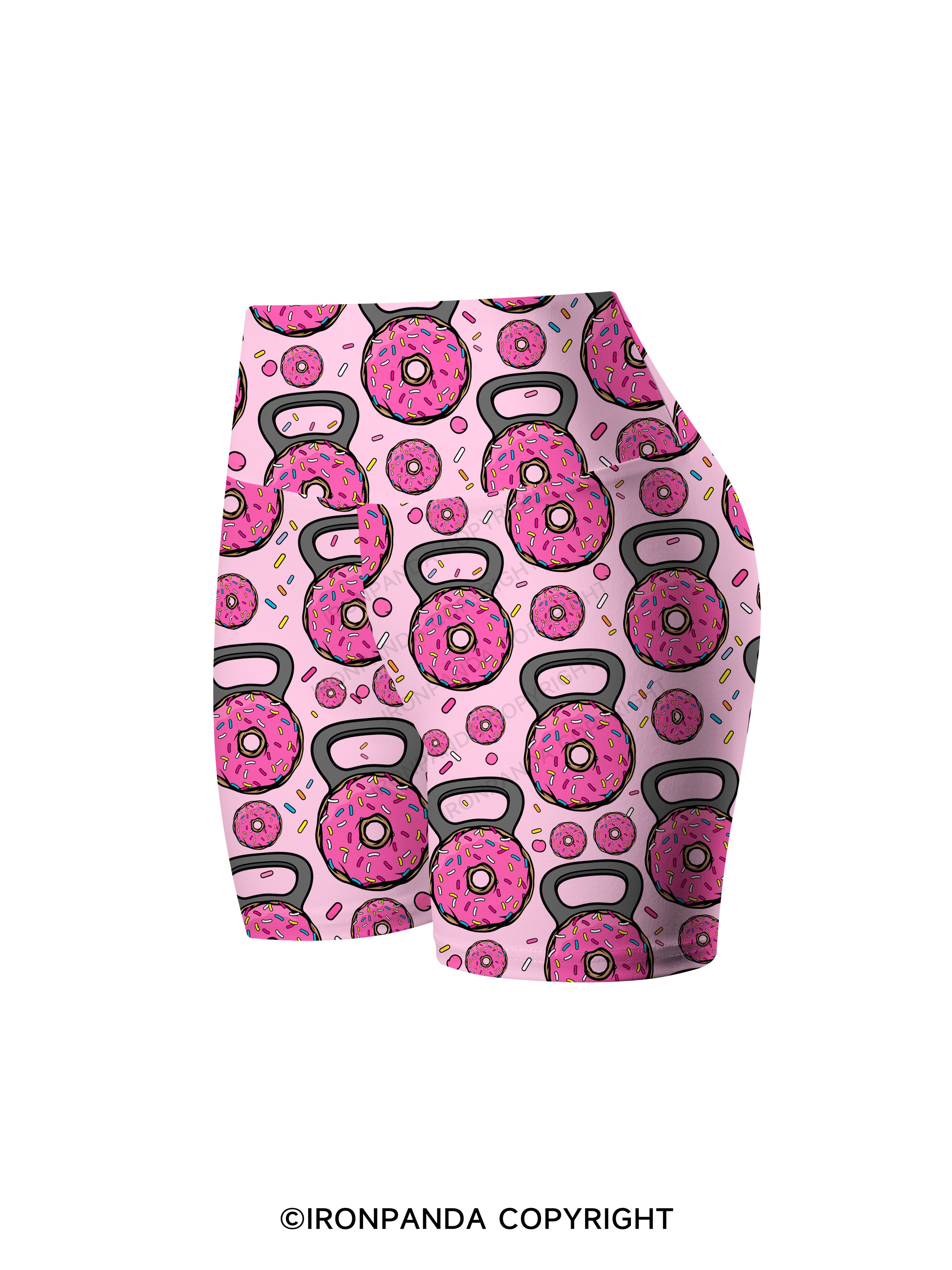 DONUT BARBELL Printed Yoga Cycling Shorts