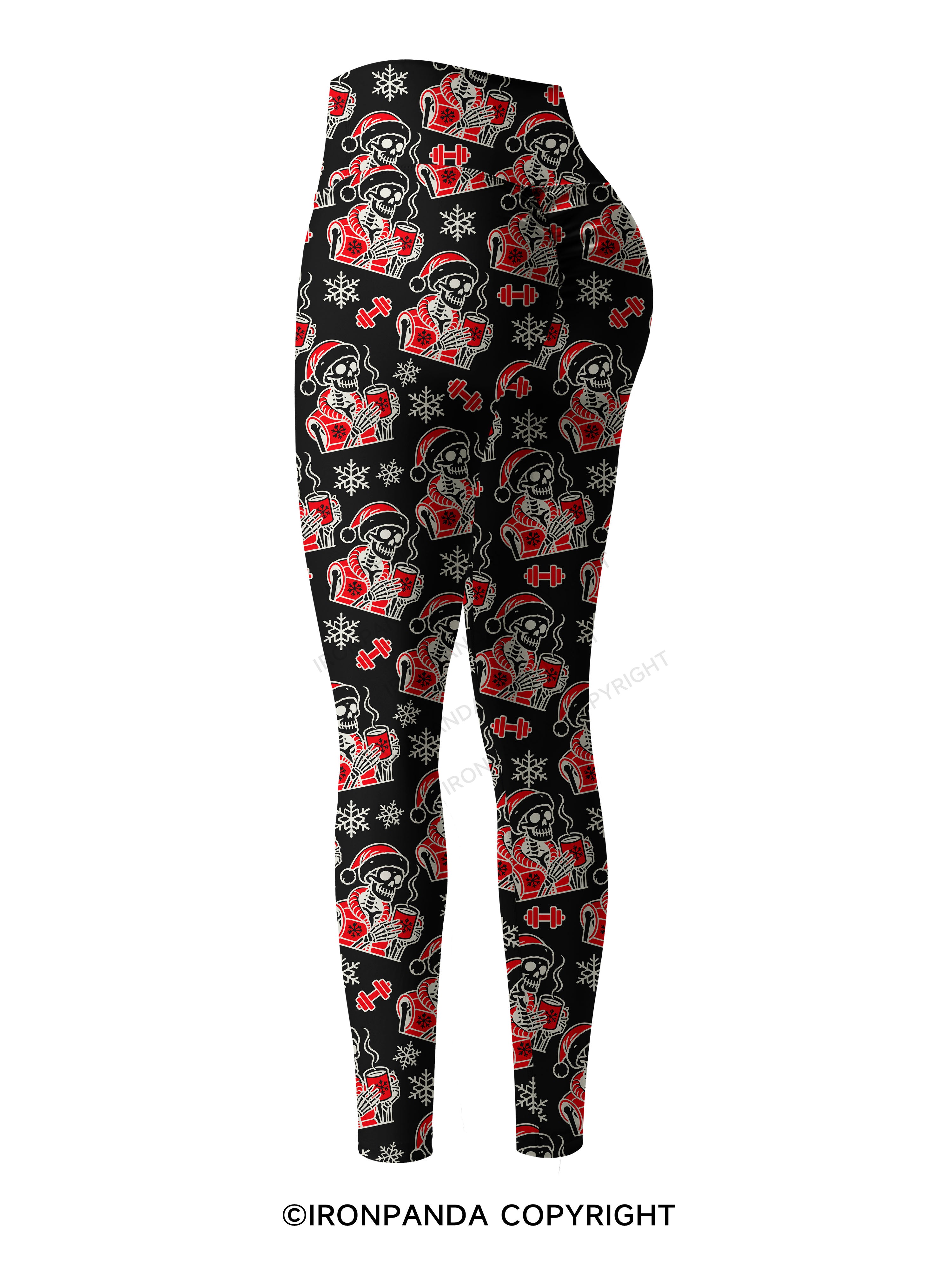 HO HO HOLY SHIT WHAT A YEAR Printed Yoga Pants