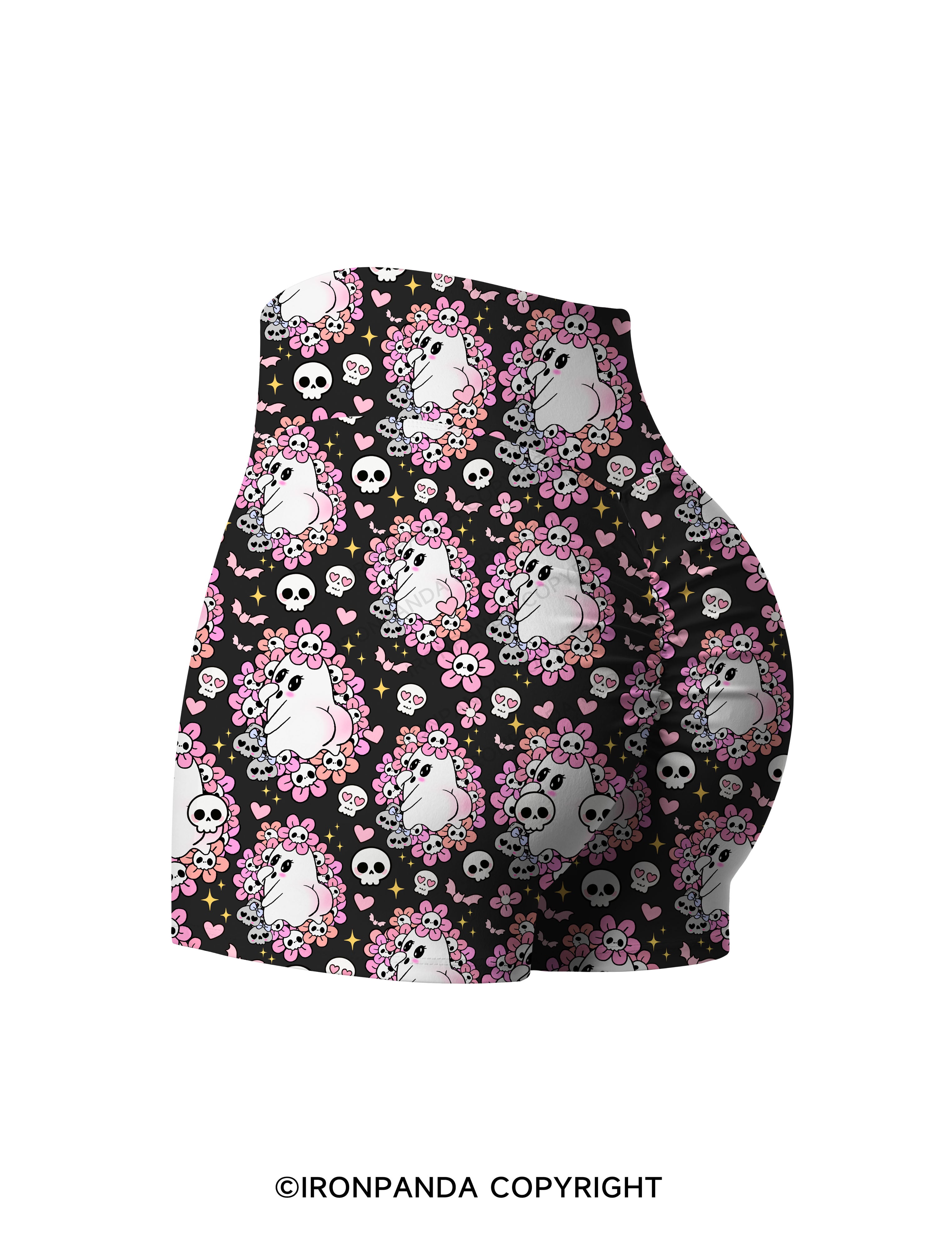 BOO‑TYLICIOUS Printed Yoga Shorts
