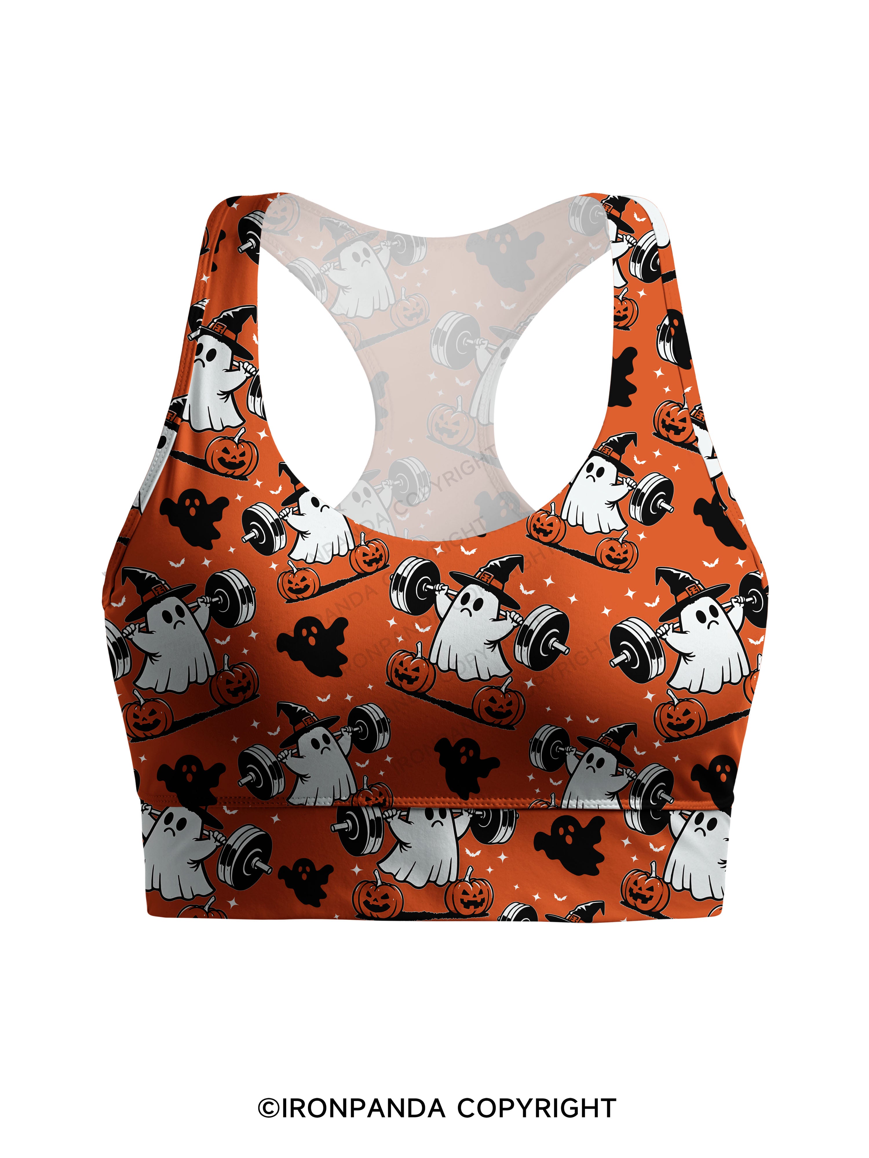 NO TRICKS JUST REPS Racerback Sports Bra