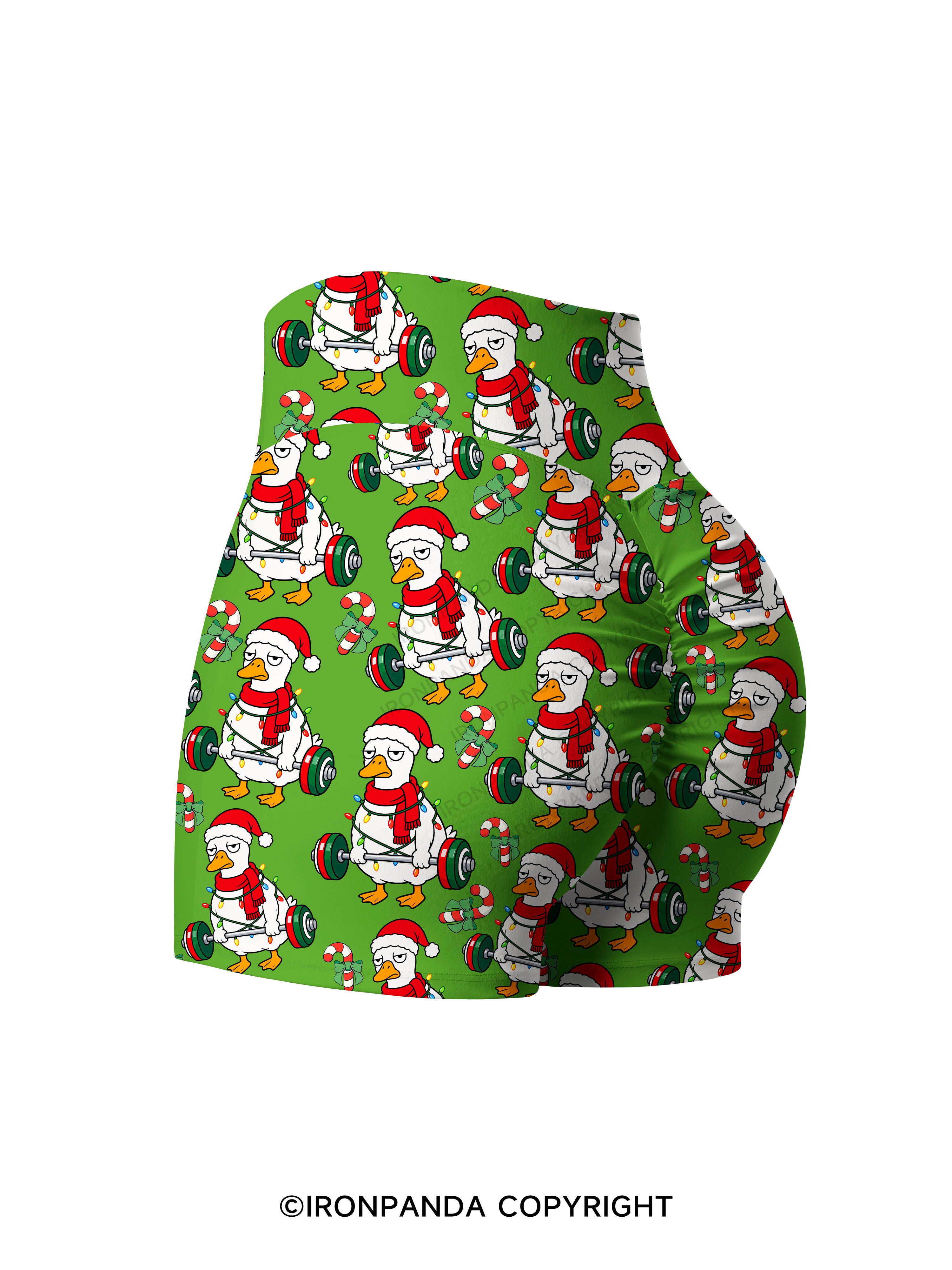 JUST GONNAJINGLE A BITI'M TIRED Printed Yoga Shorts