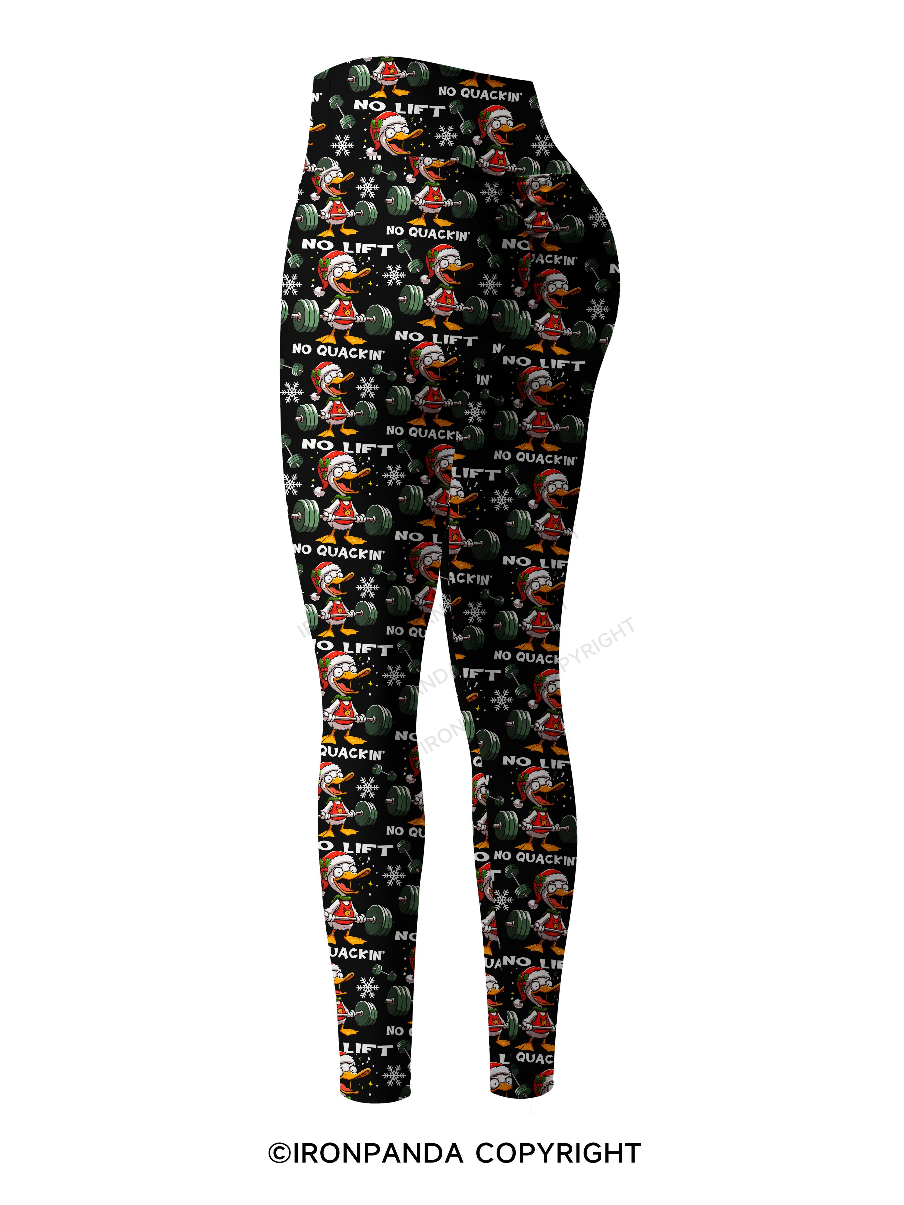 No Lift, No quackin' Printed Yoga Pants