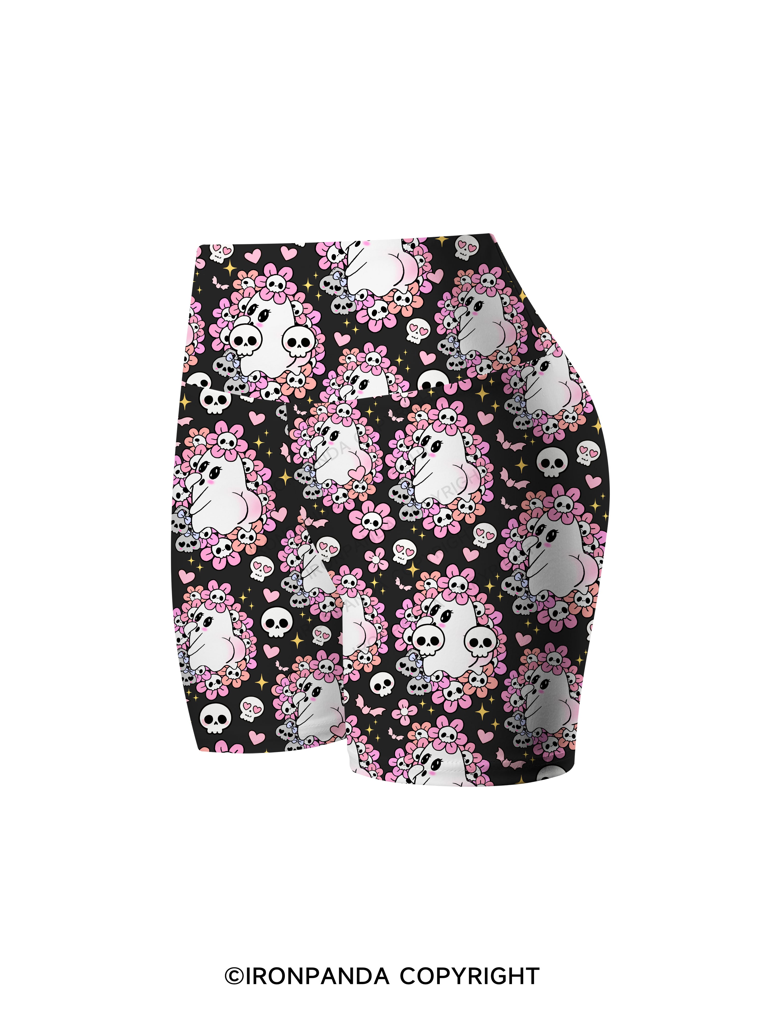BOO‑TYLICIOUS Printed Yoga Cycling Shorts