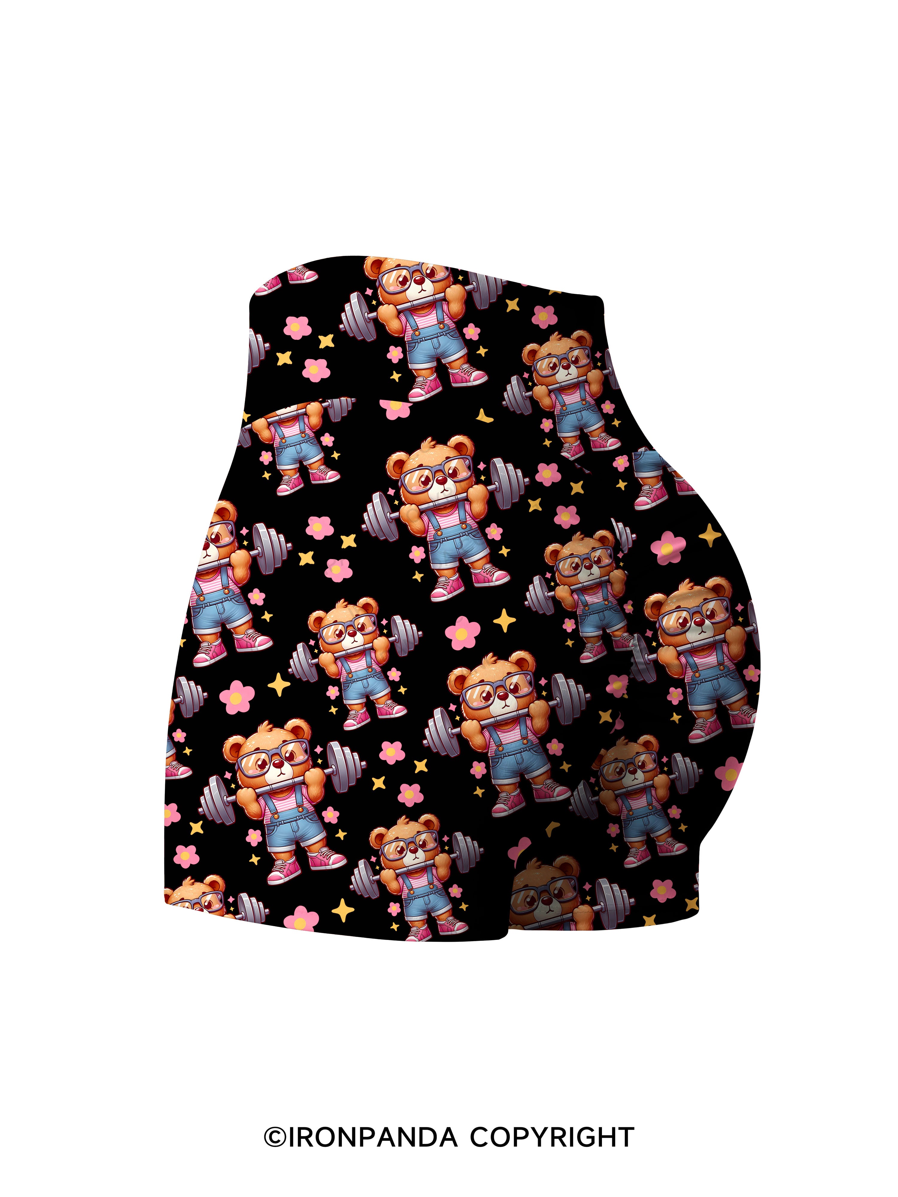 KINDA STRONG, SORTA FLUFFY Printed Yoga Shorts