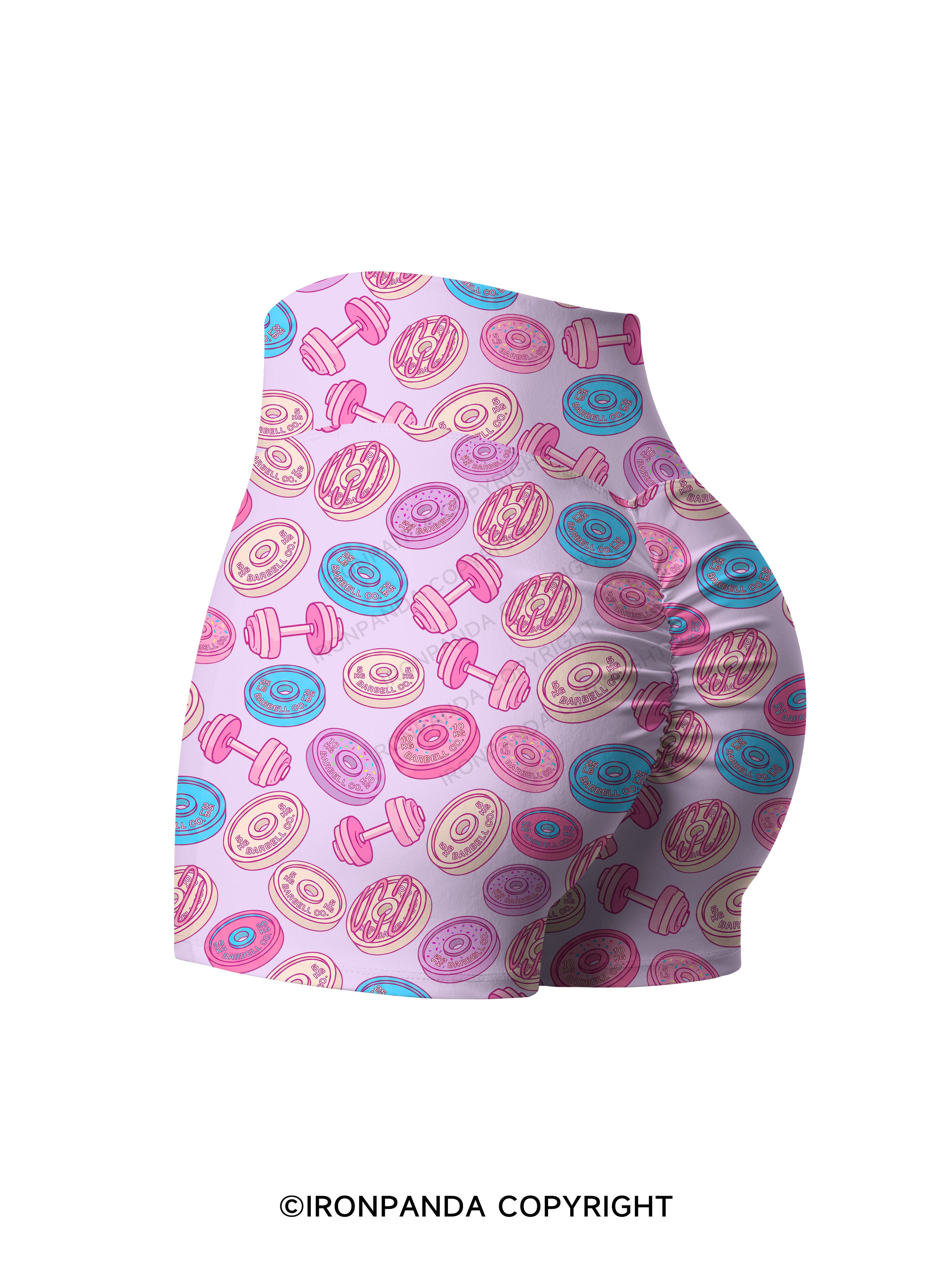 DONUT PLATES Printed Yoga Shorts
