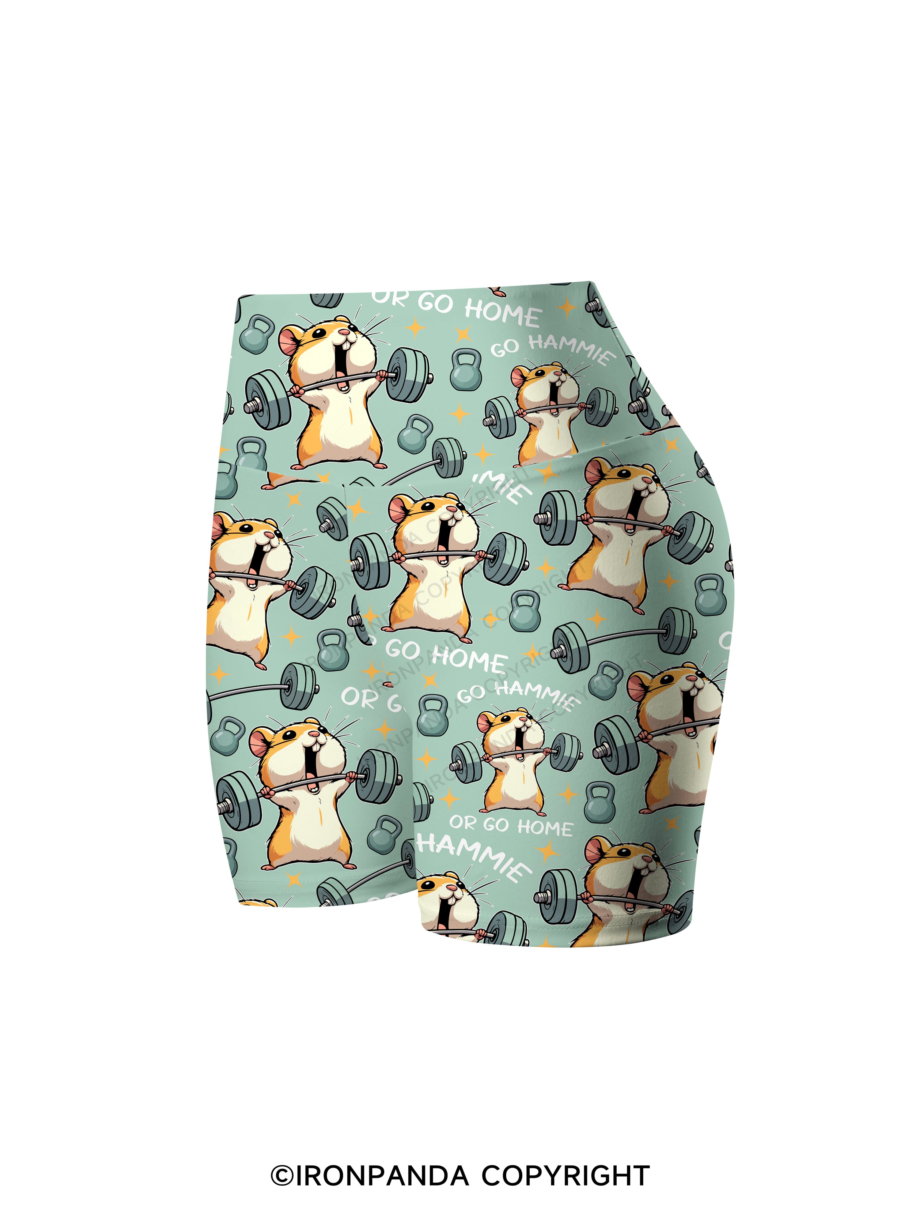 Go hammie or go home! Printed Yoga Cycling Shorts
