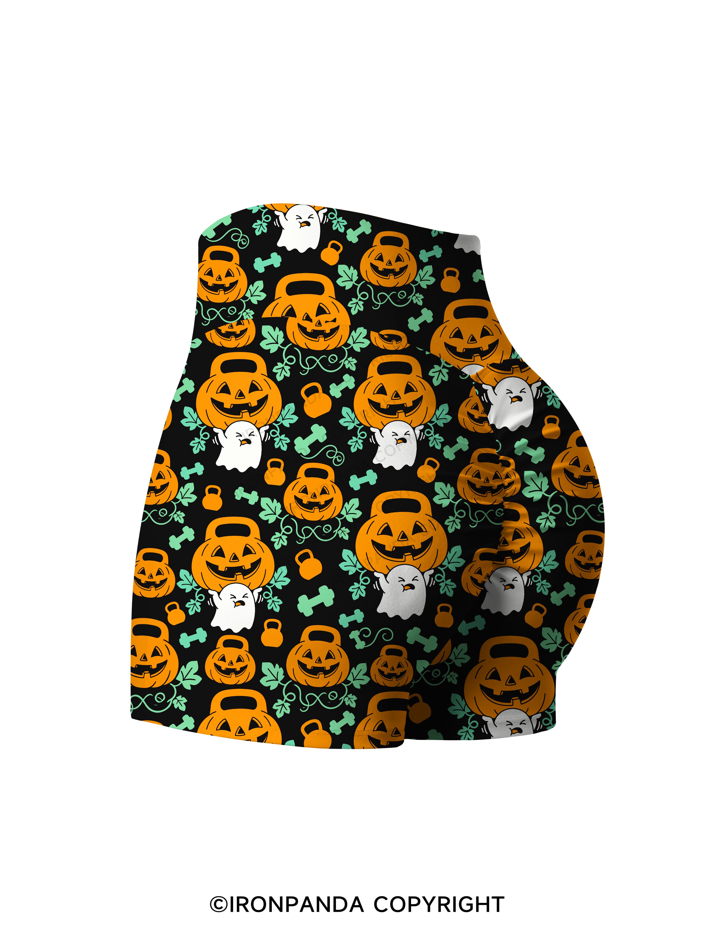 HEAVY SPOOKY Printed Yoga Shorts