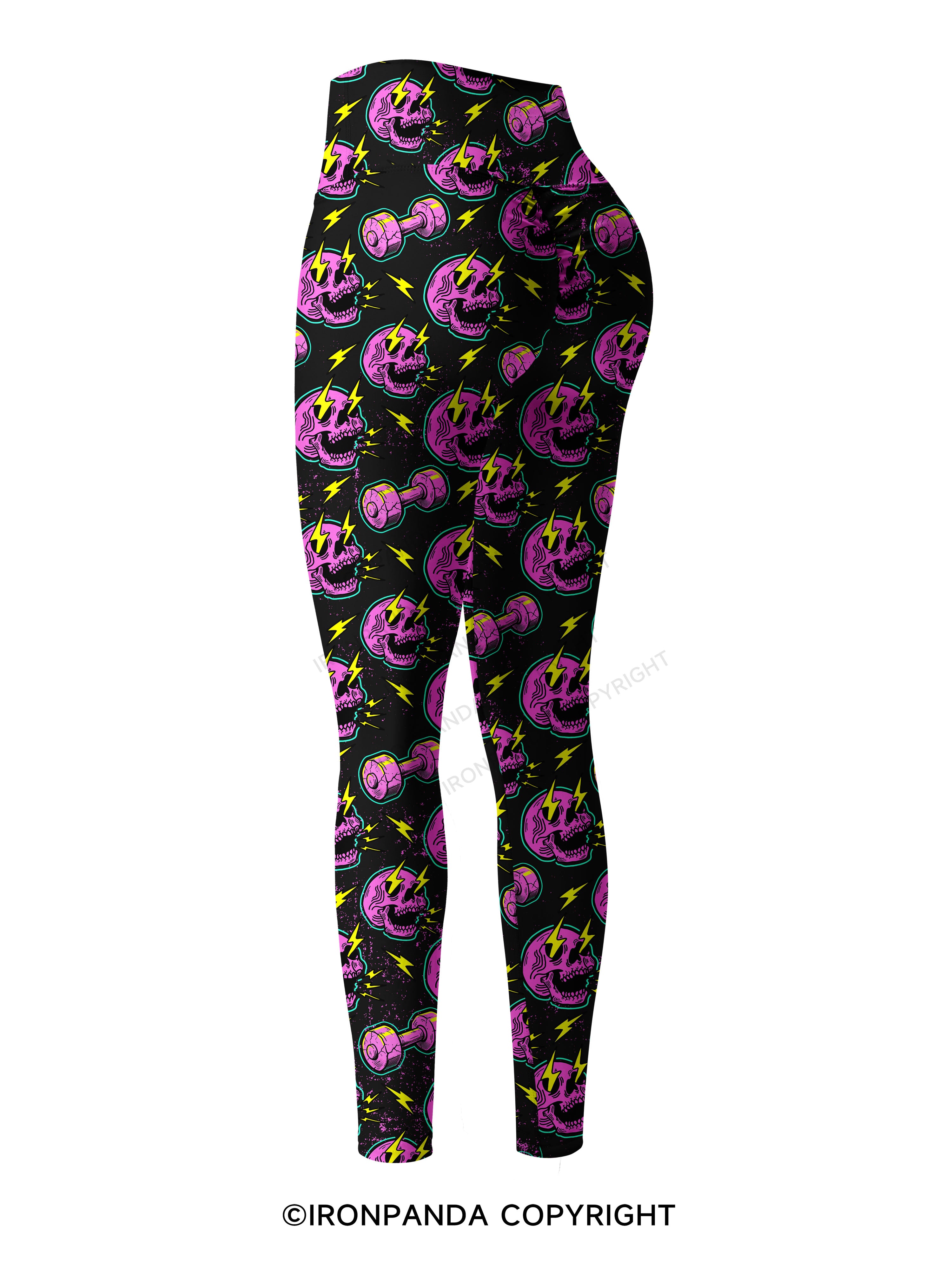 LIGHTNING SKELETON Printed Yoga Pants