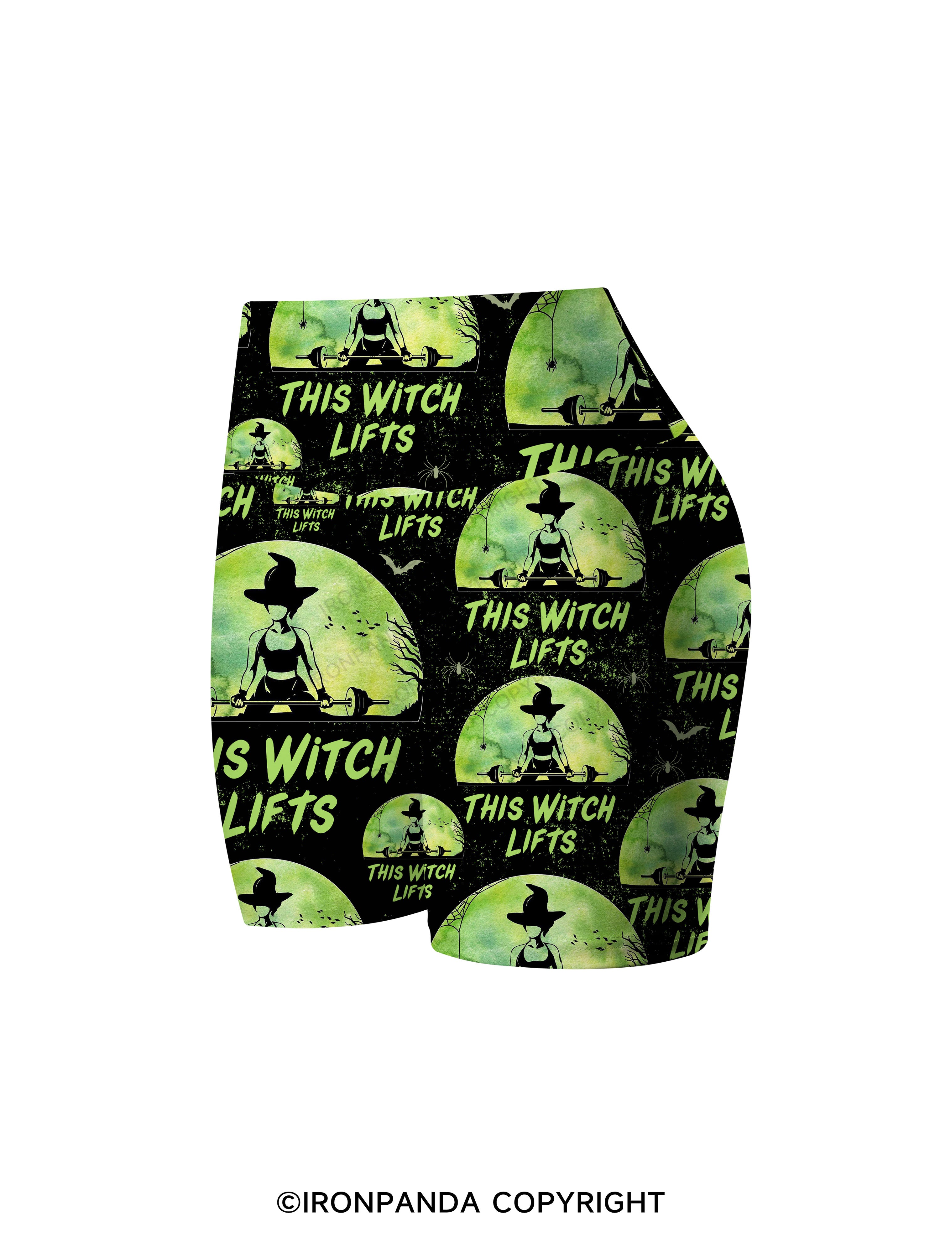 THIS WITCH LIFTS Printed Yoga Cycling Shorts