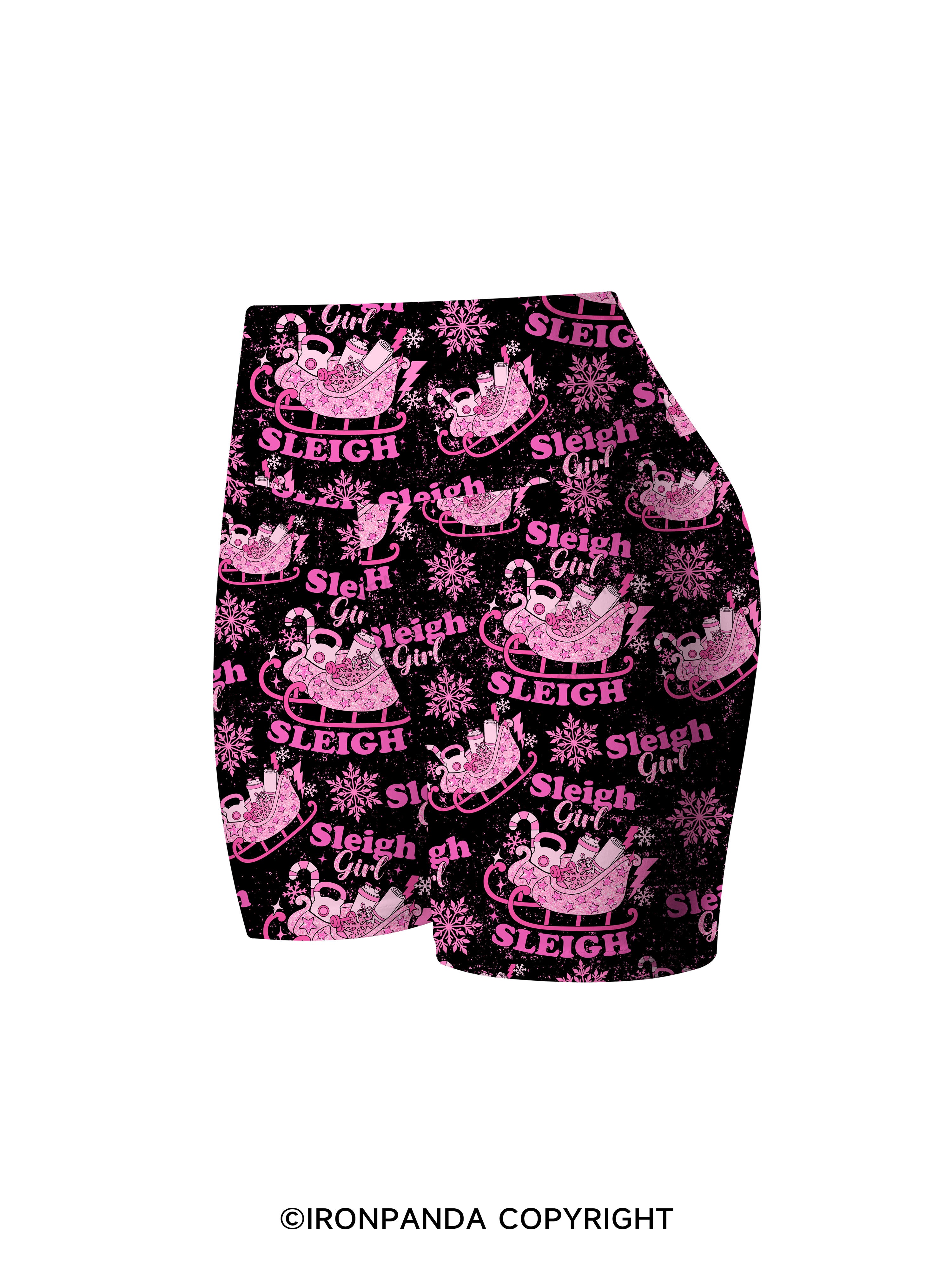 sleigh girl sleigh Printed Yoga Cycling Shorts