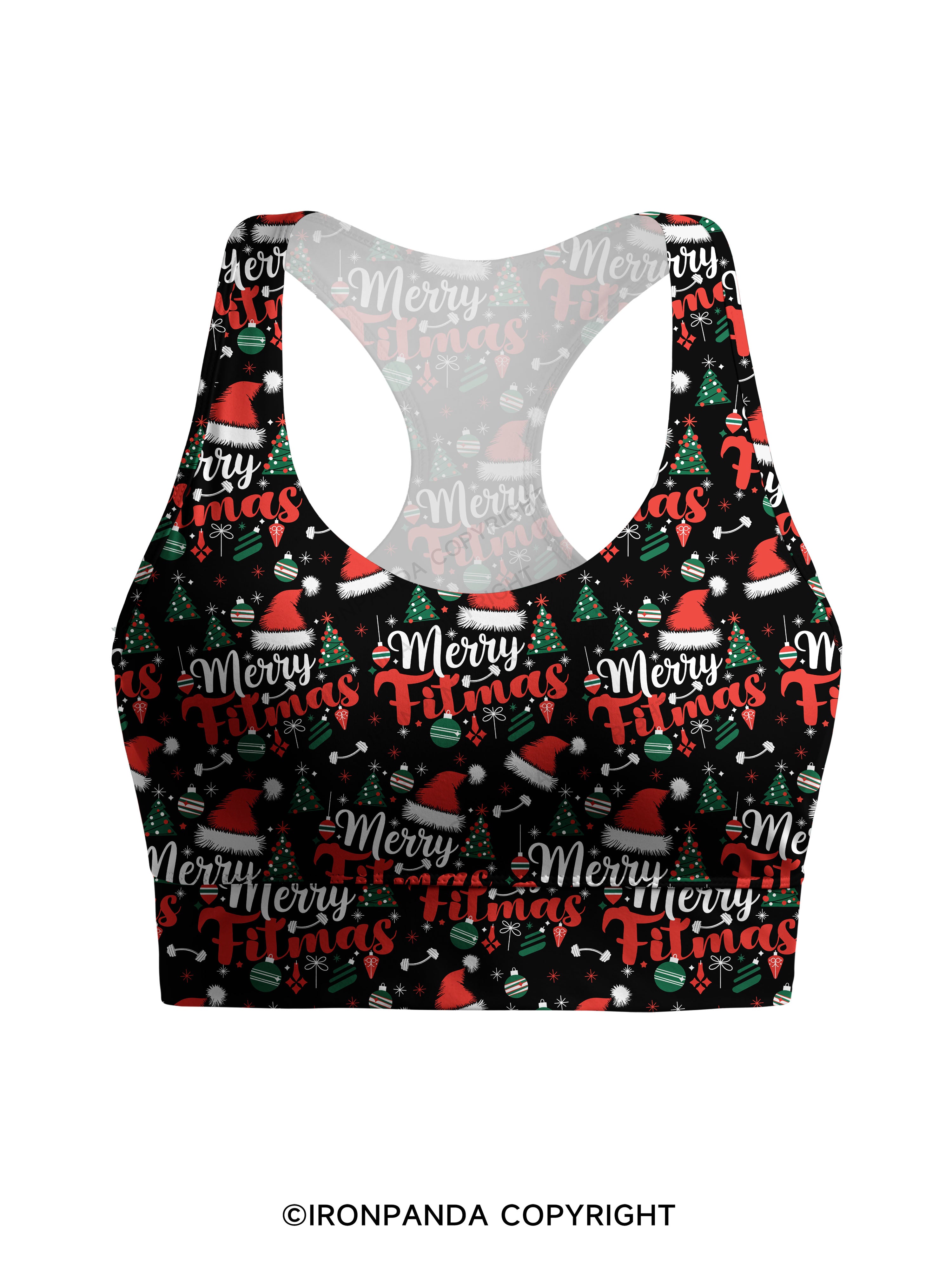 Merry Fitmas Racerback Sports Bra