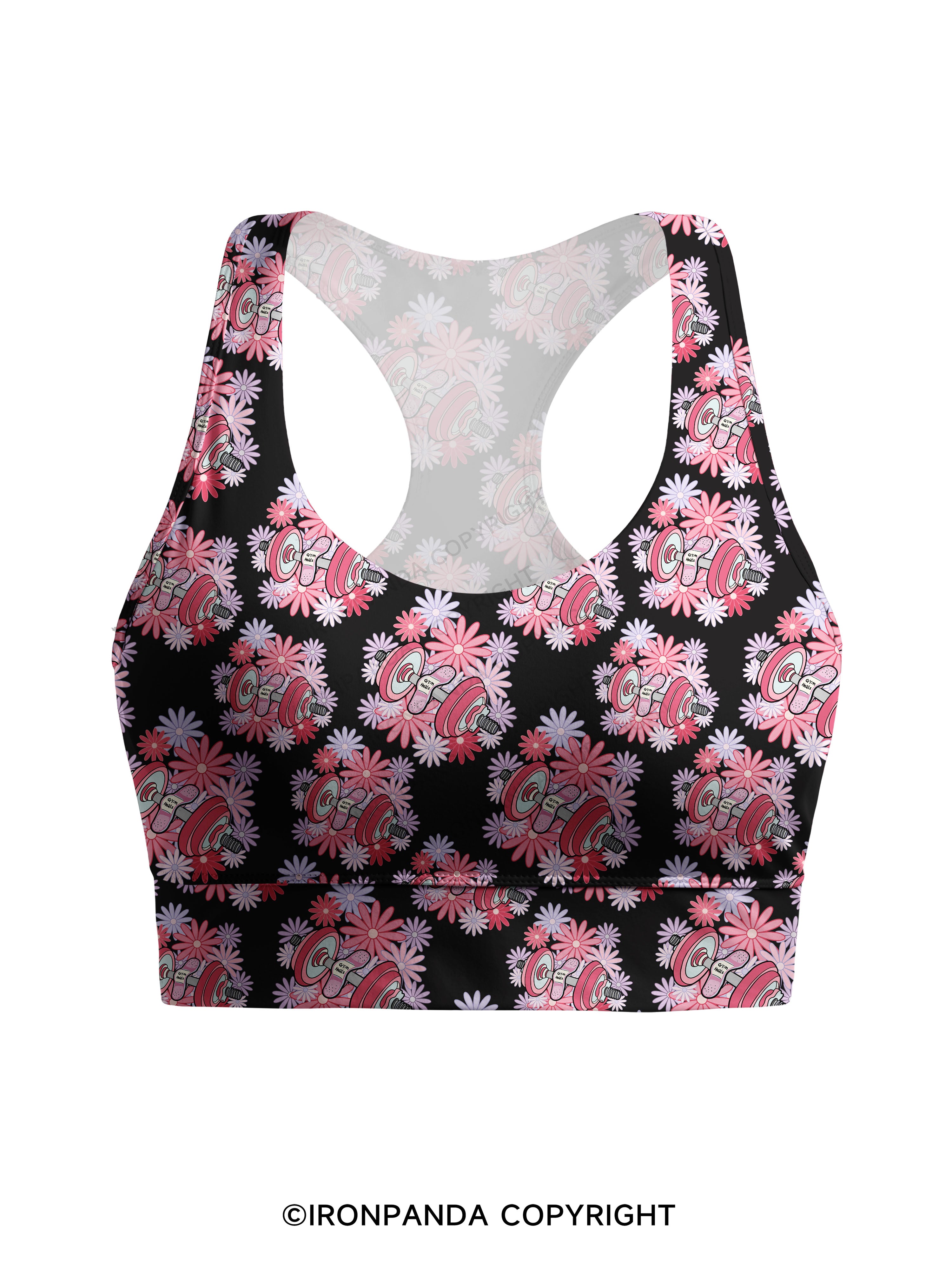 gym heals Racerback Sports Bra