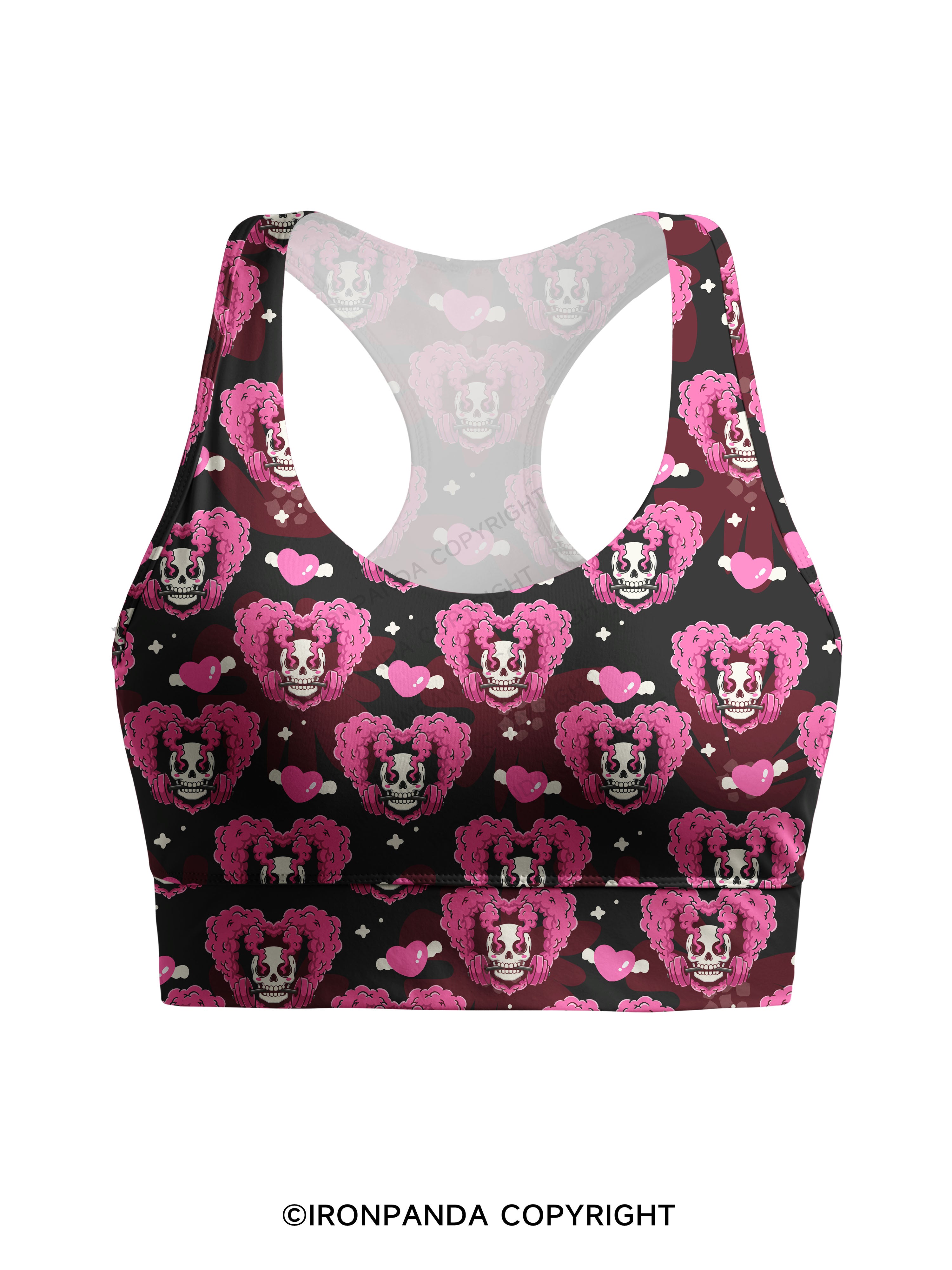 gym heart Racerback Sports Bra