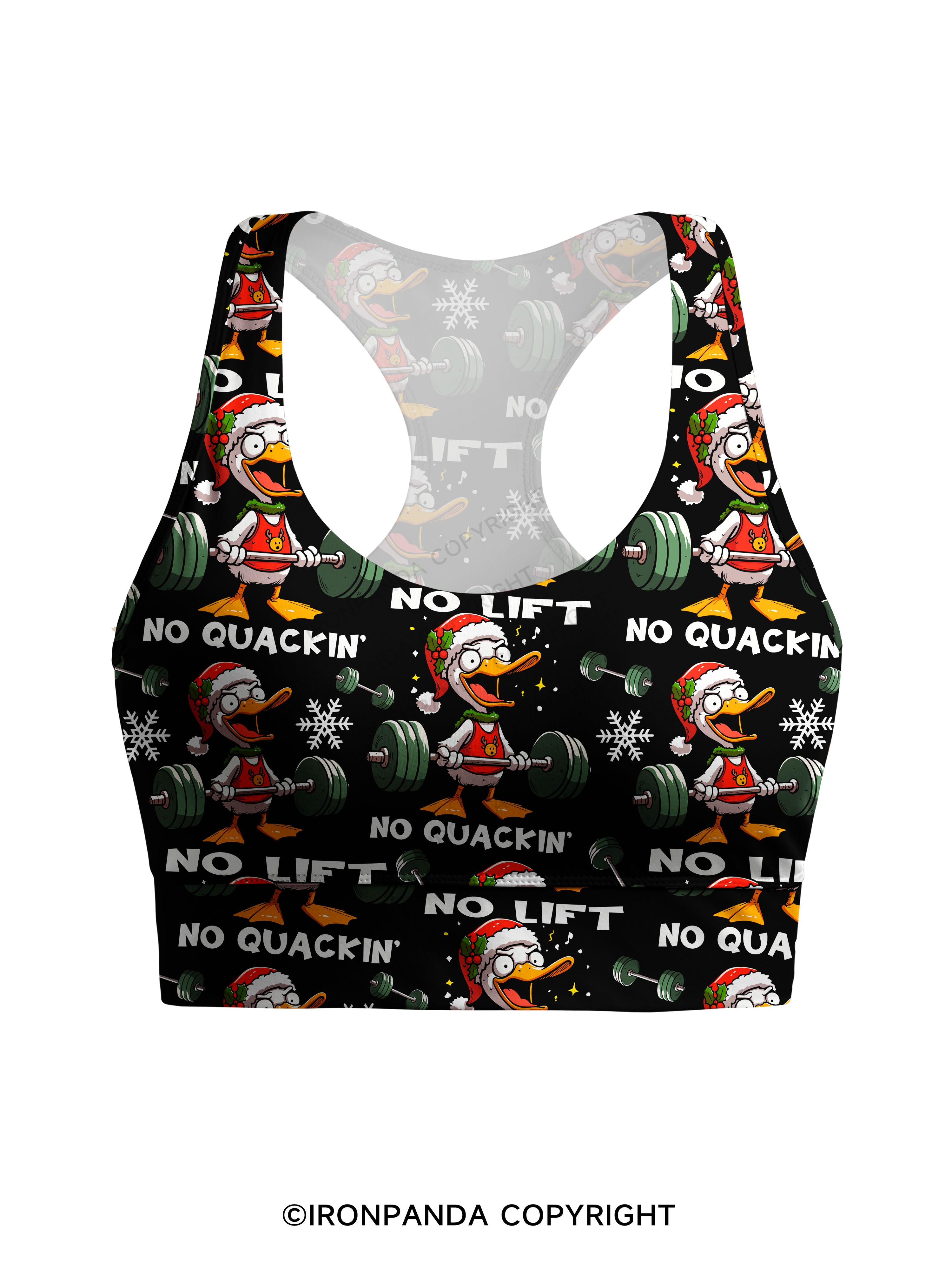 No Lift, No quackin' Racerback Sports Bra