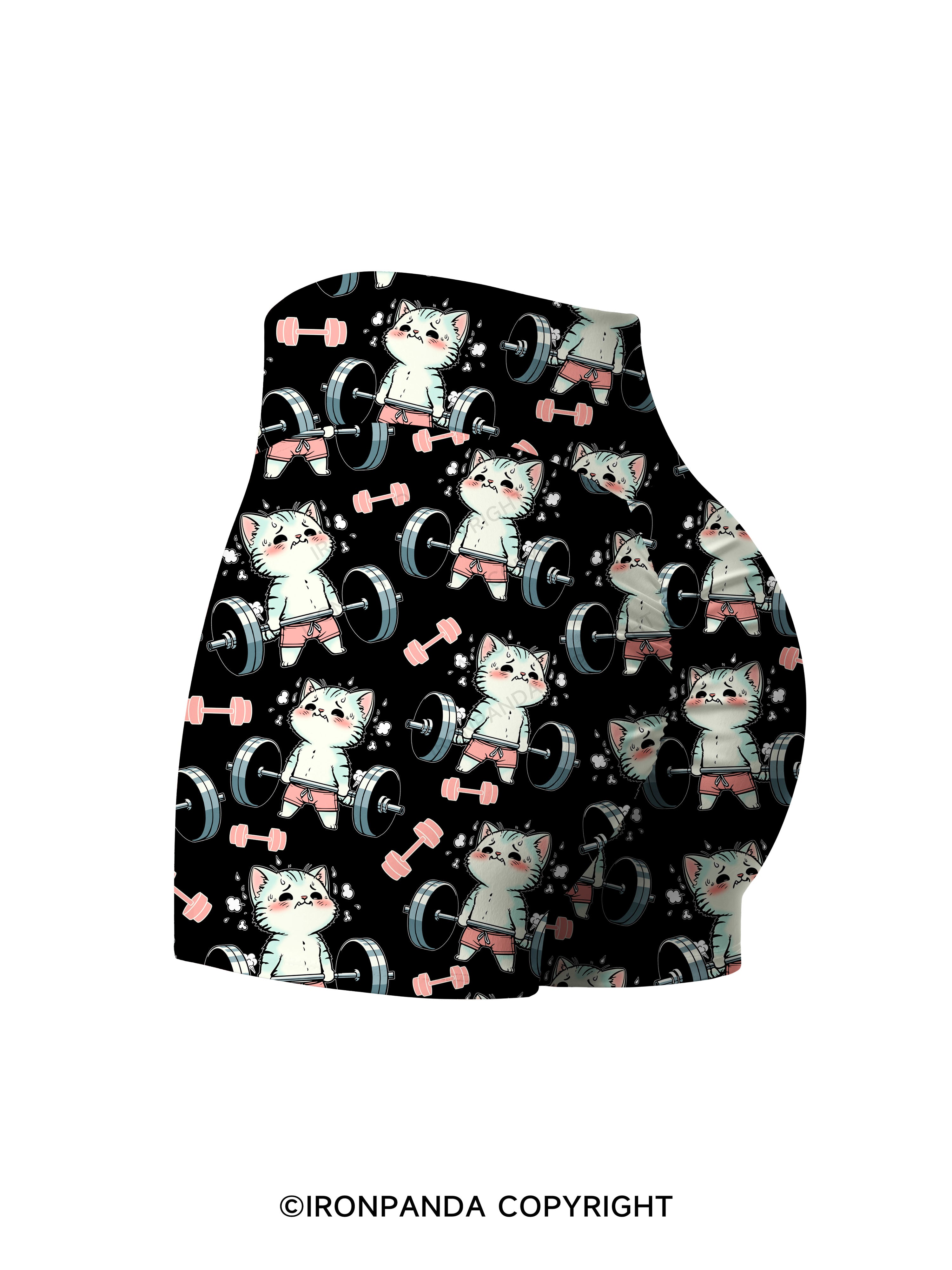 don't fart cat Printed Yoga Shorts