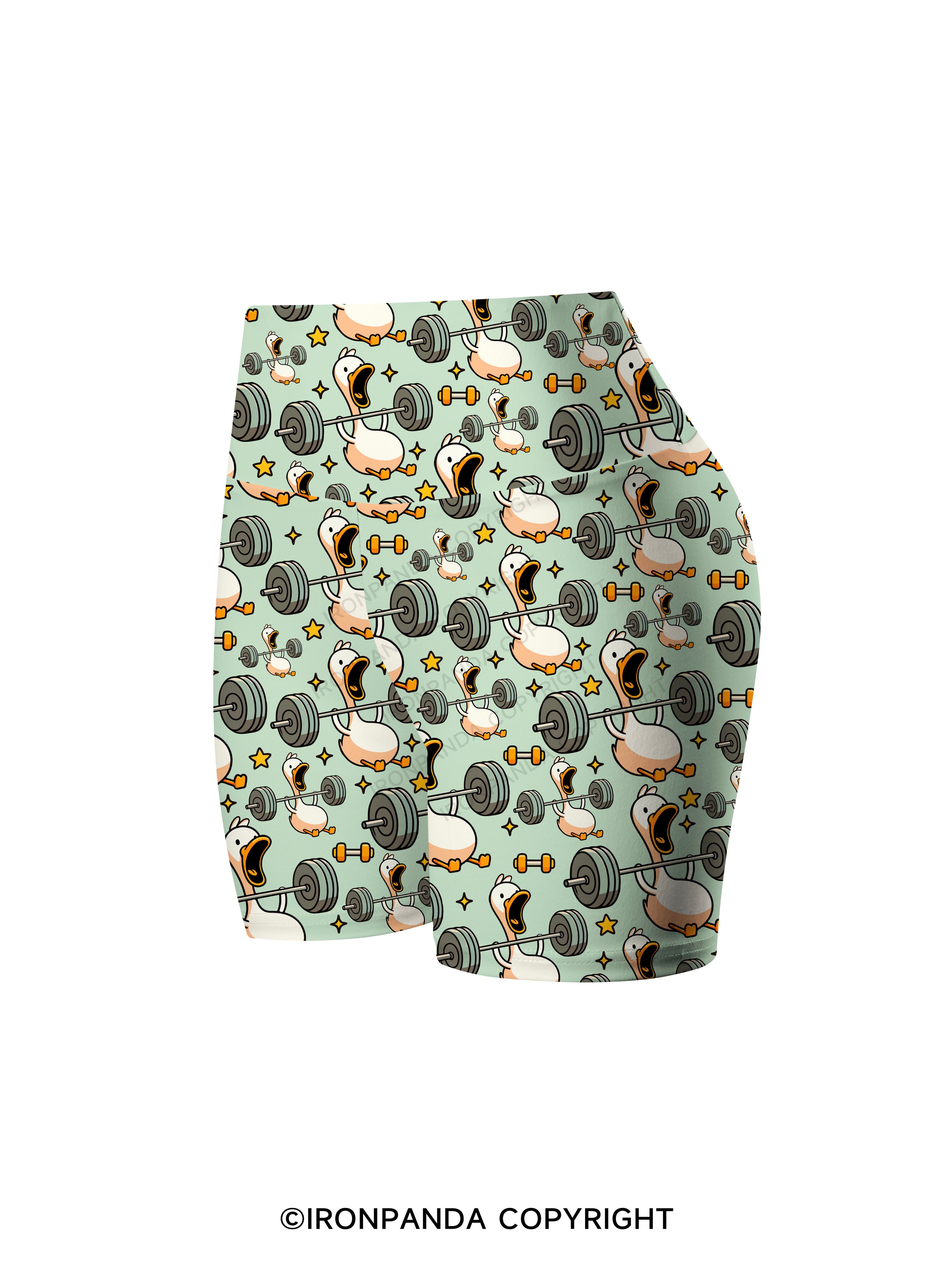 IF I DIE I DIE Printed Yoga Cycling Shorts