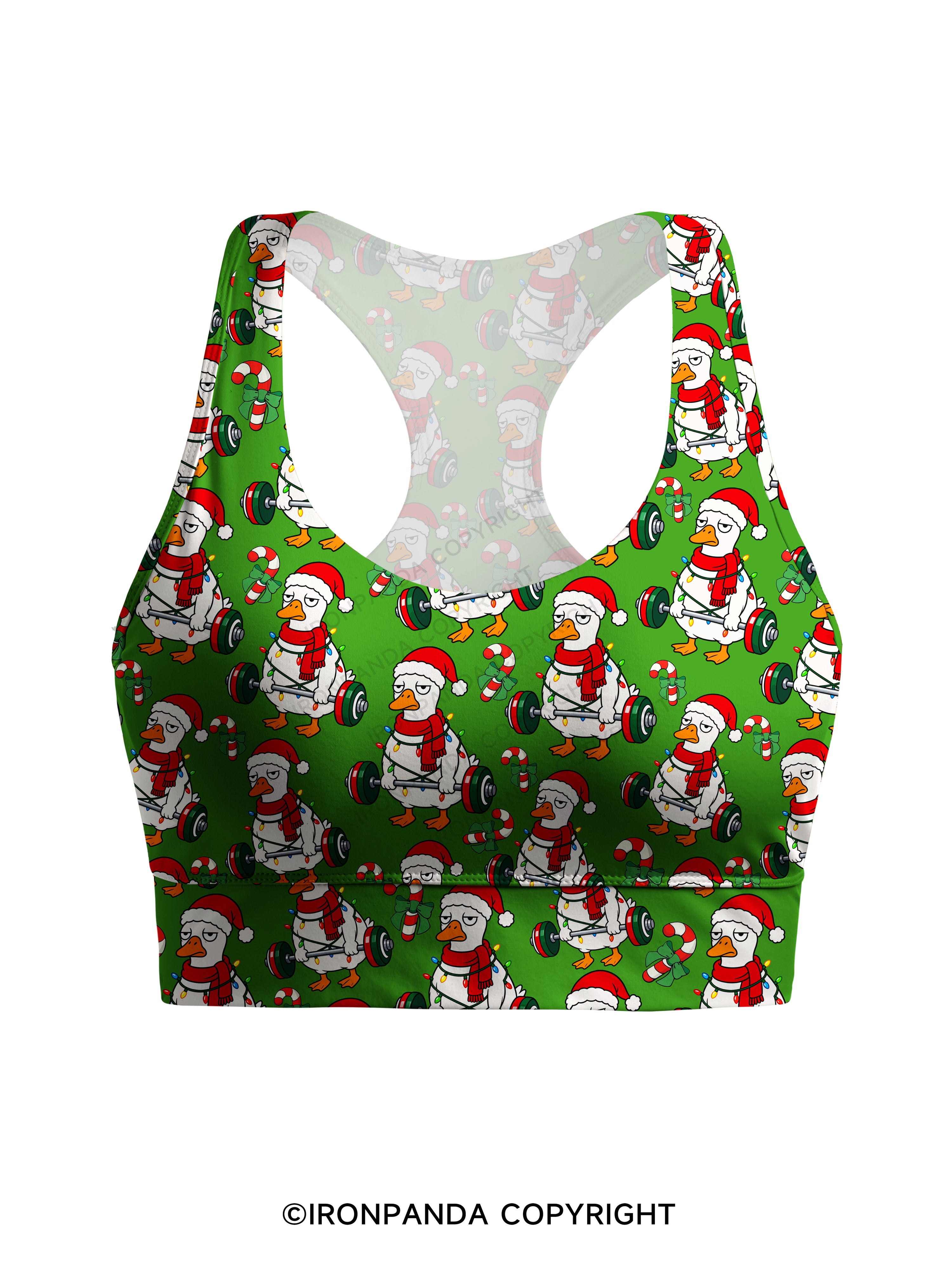 JUST GONNAJINGLE A BITI'M TIRED Racerback Sports Bra