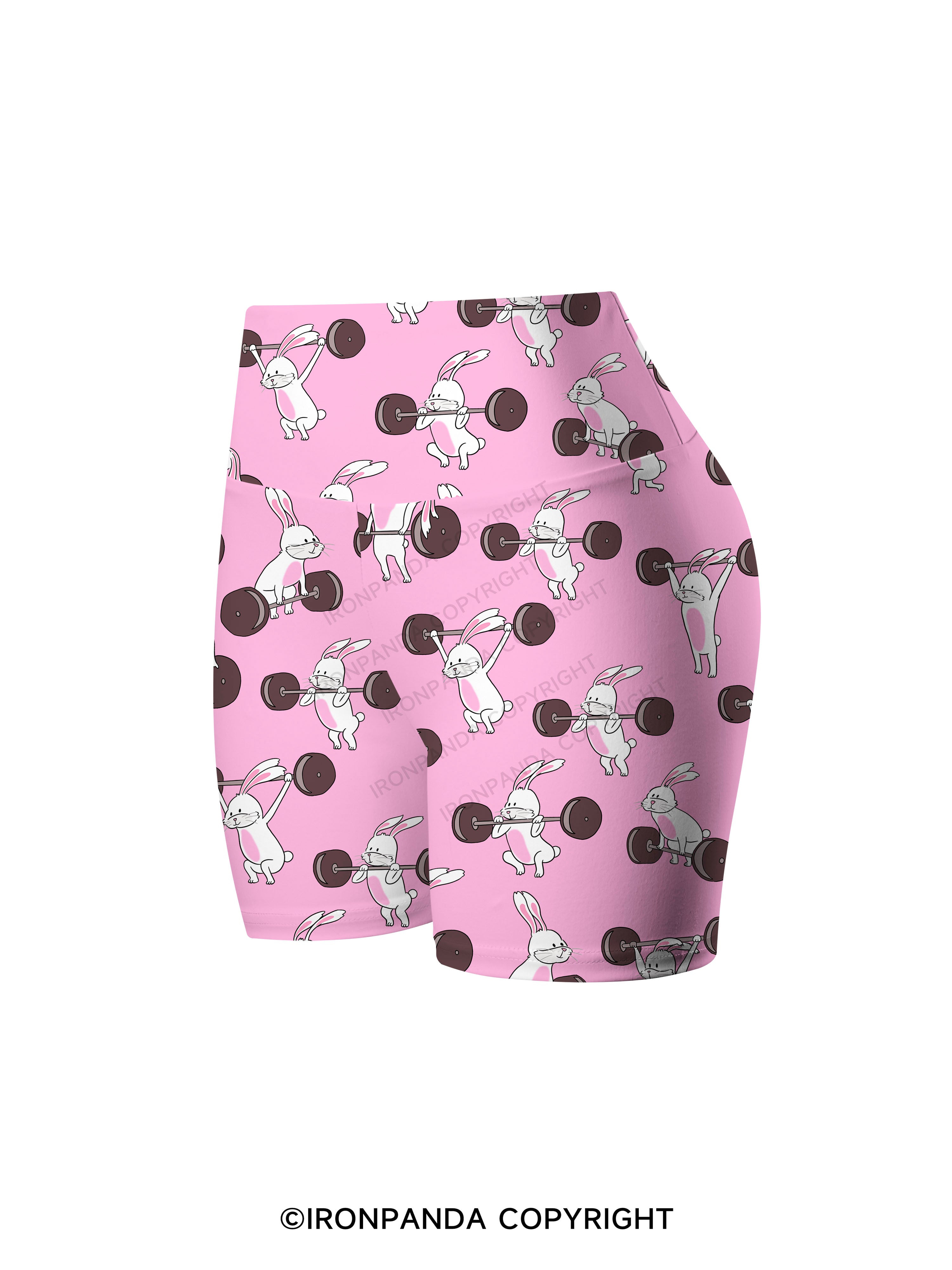 Lift Like Bunny Printed Yoga Cycling Shorts