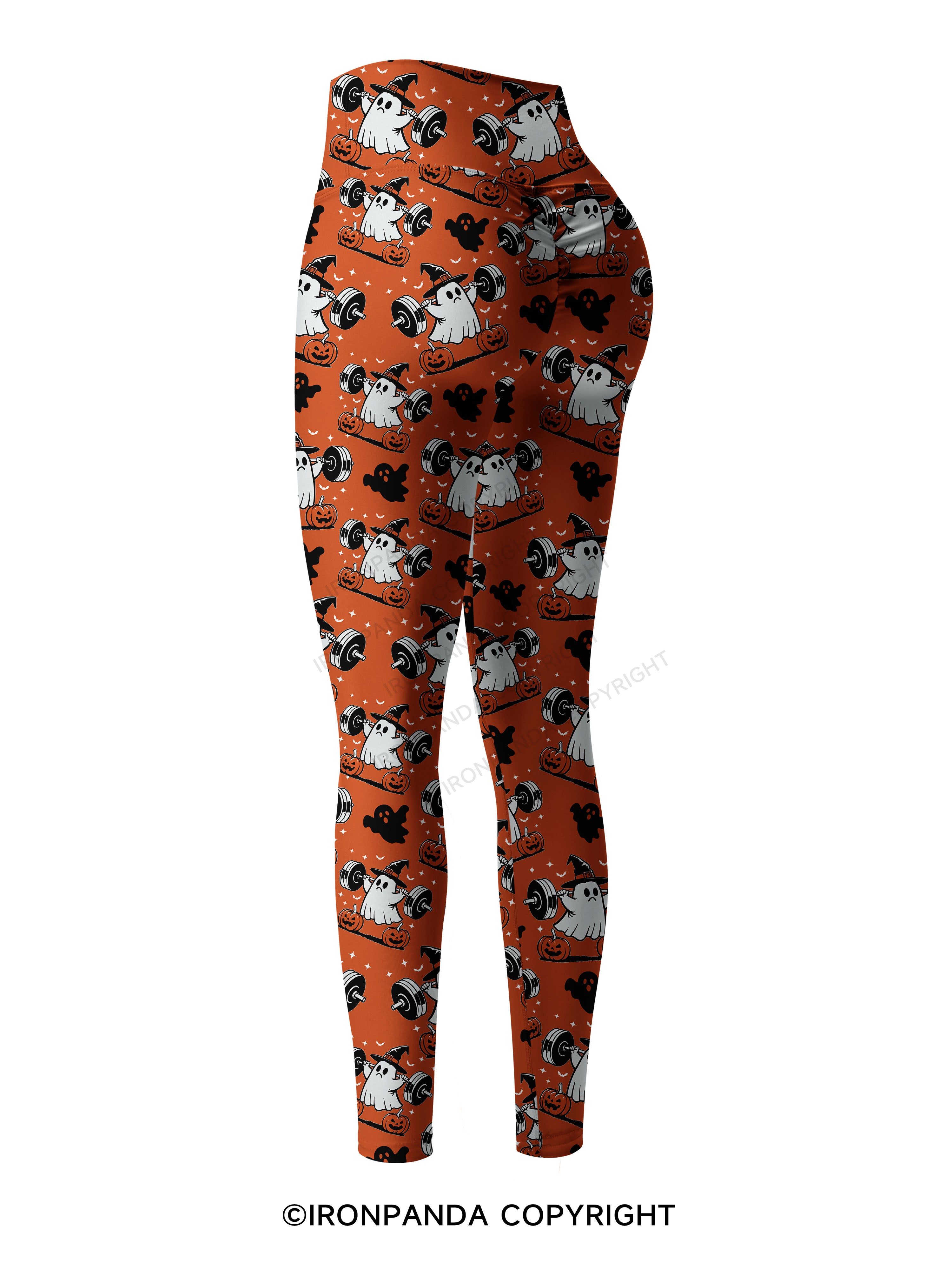 NO TRICKS JUST REPS Printed Yoga Pants