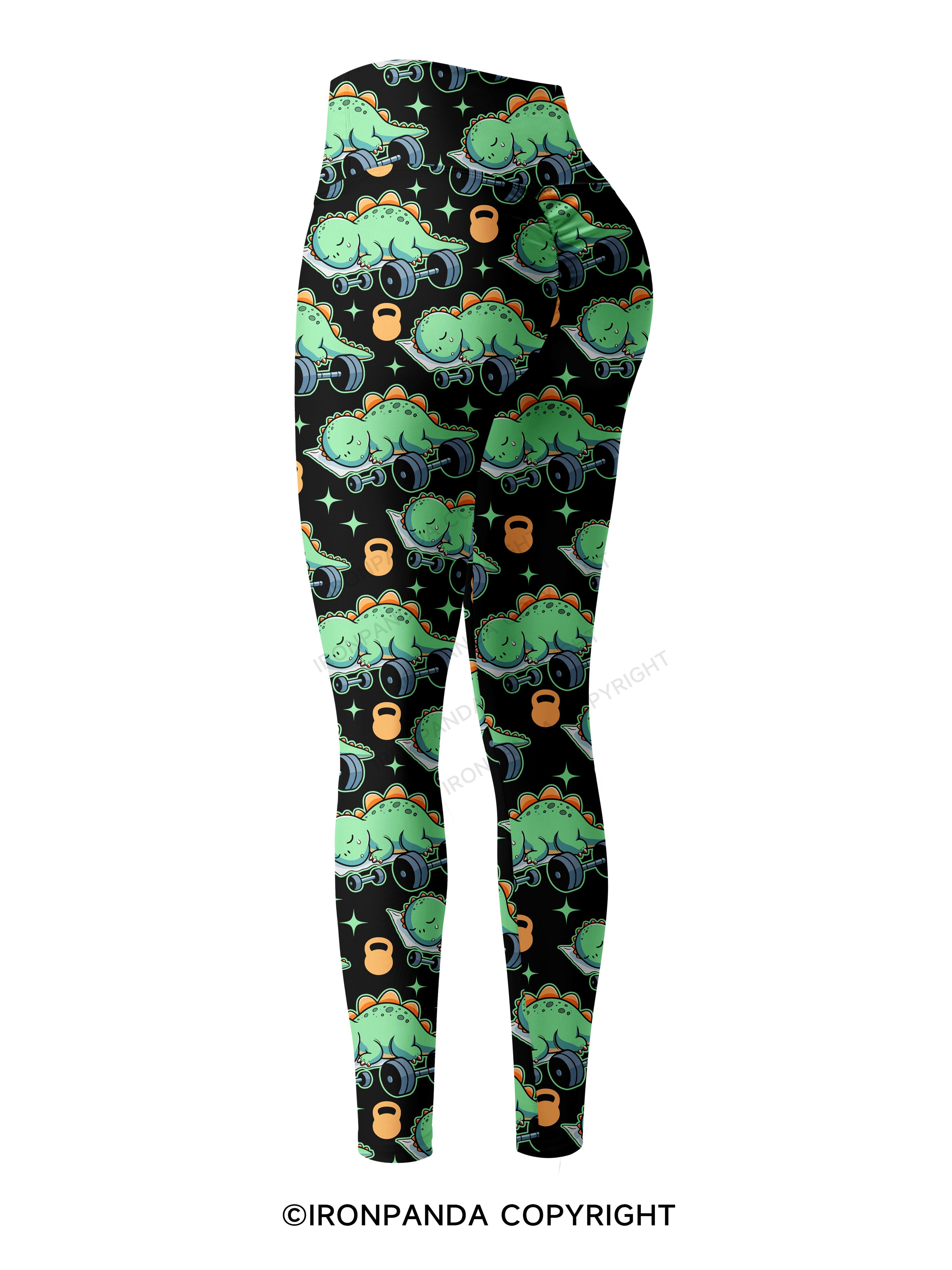 Dino-Sore Sleep Printed Yoga Pants
