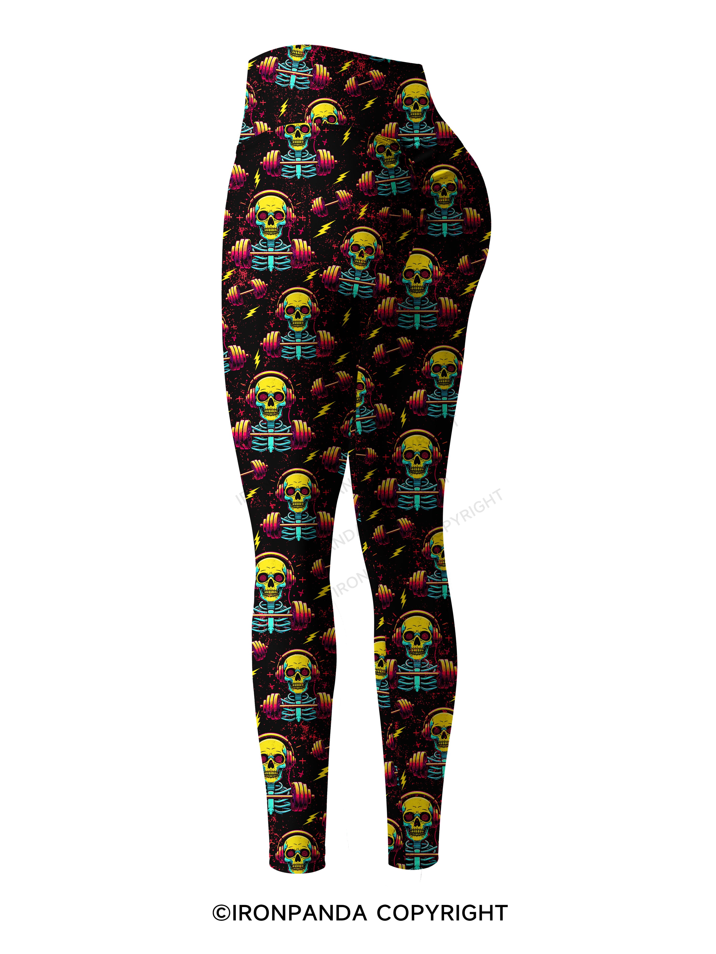 DEAD SERIOUS ABOUT LIFTING Printed Yoga Pants