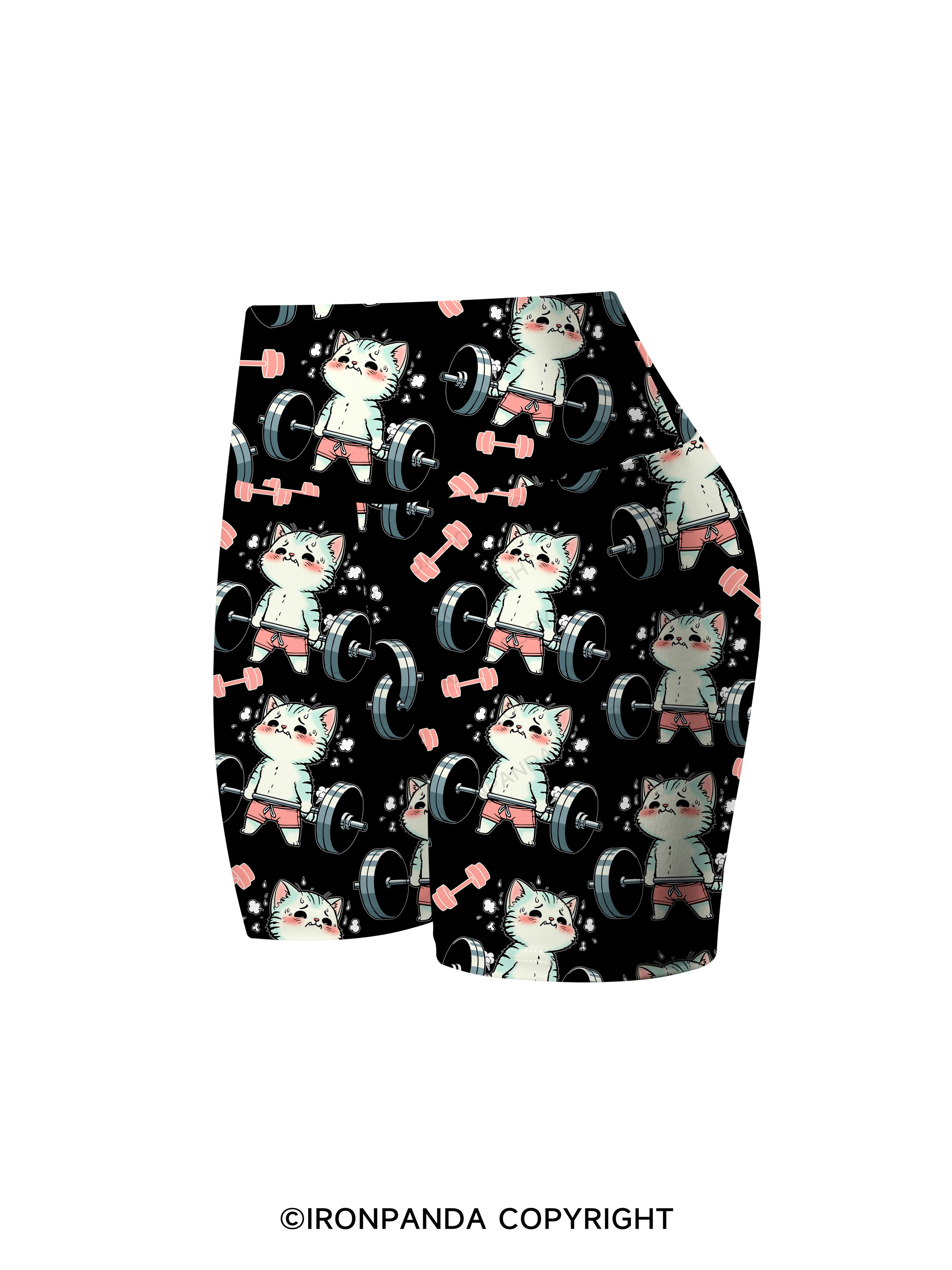 don't fart cat Printed Yoga Cycling Shorts