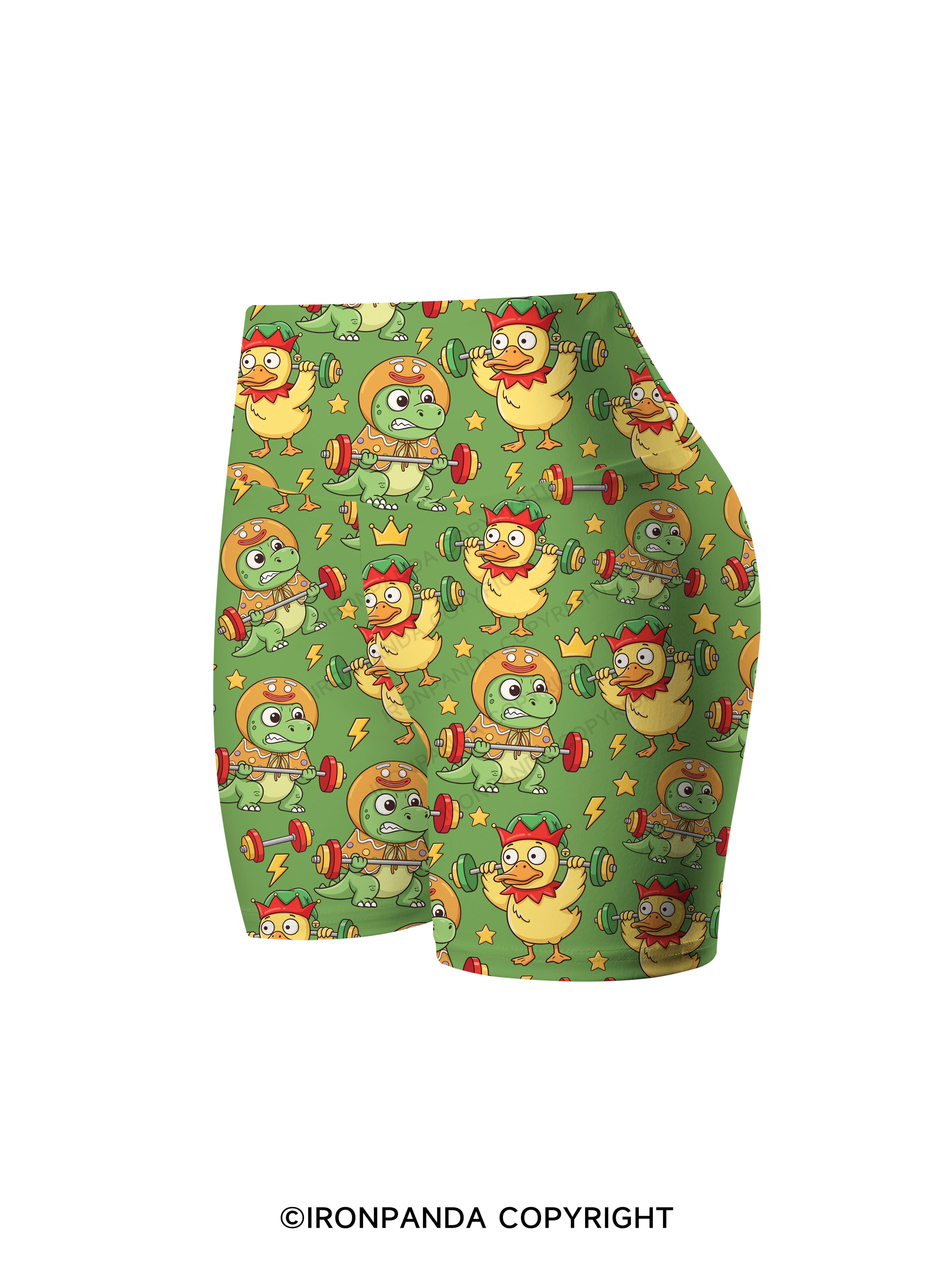 Gains Are Fun Printed Yoga Cycling Shorts