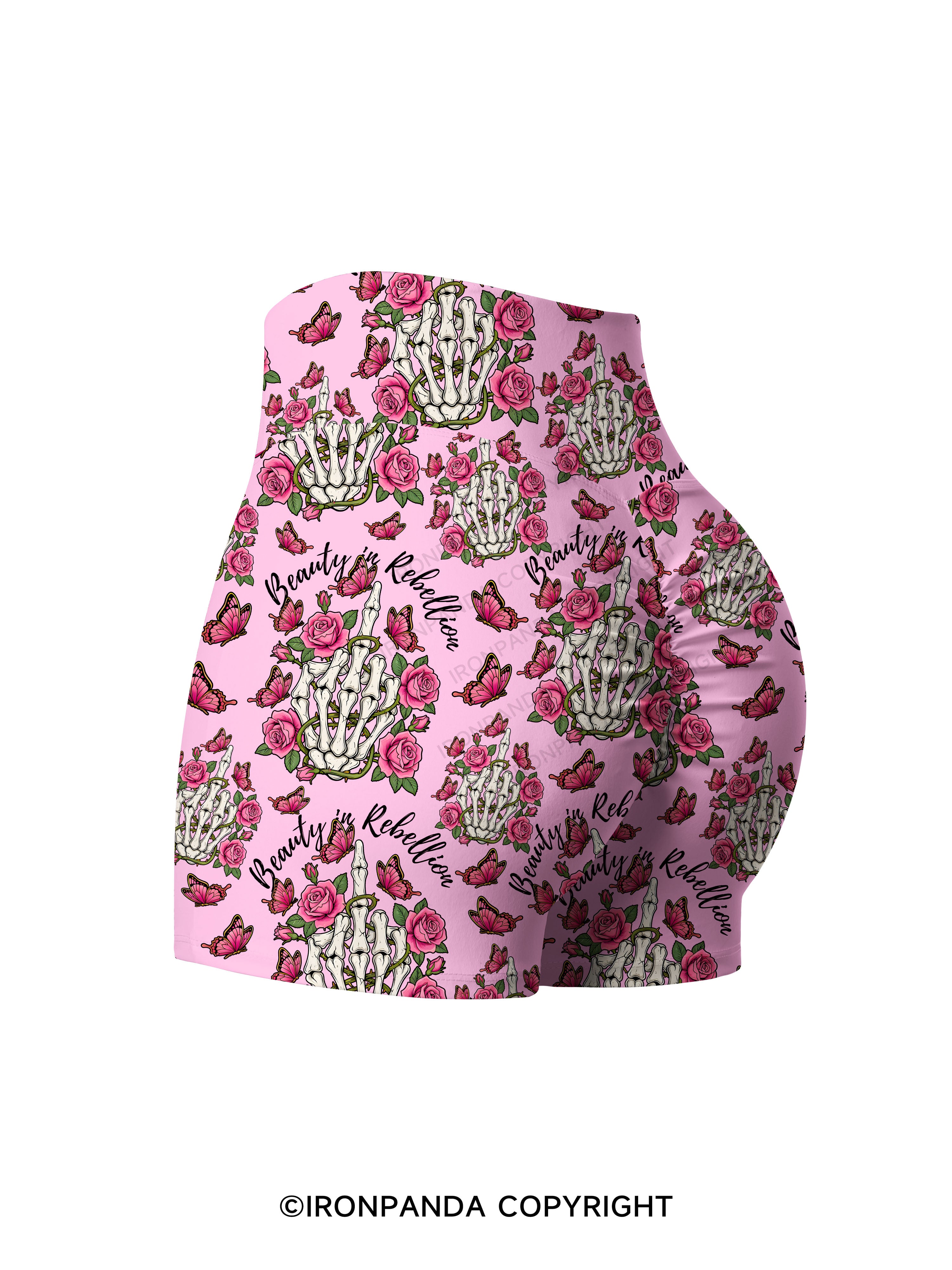 Beauty in Rebellion Printed Yoga Shorts