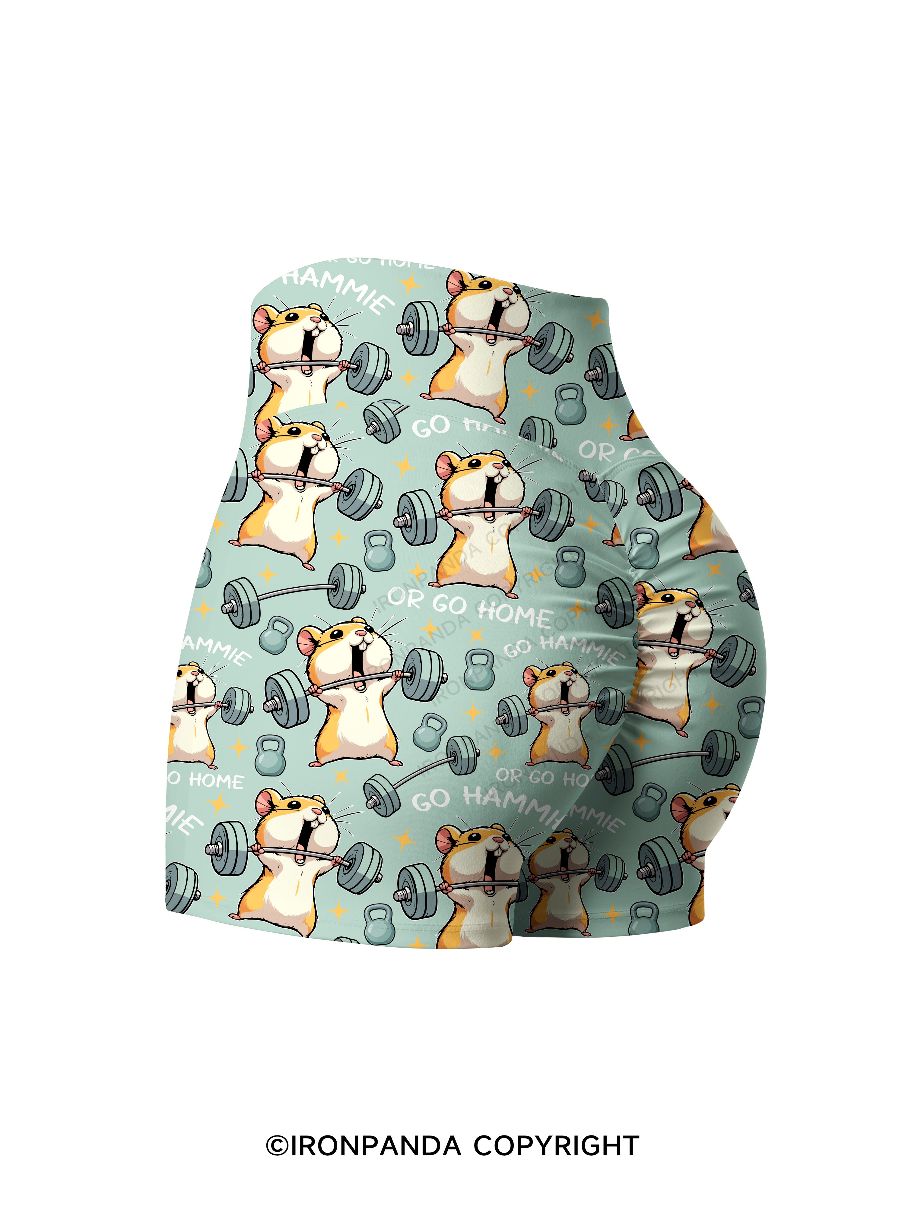Go hammie or go home! Printed Yoga Shorts