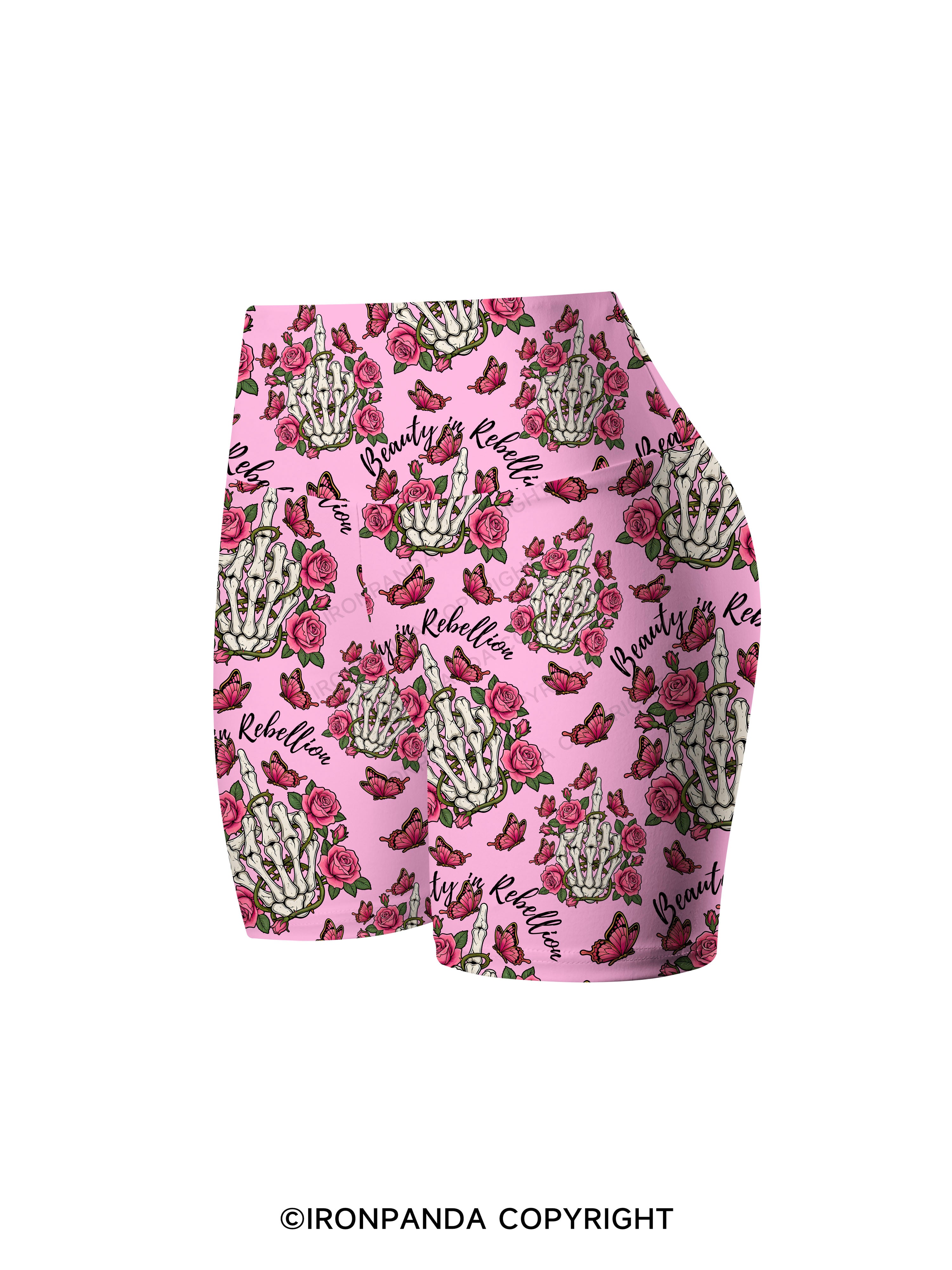 Beauty in Rebellion Printed Yoga Cycling Shorts