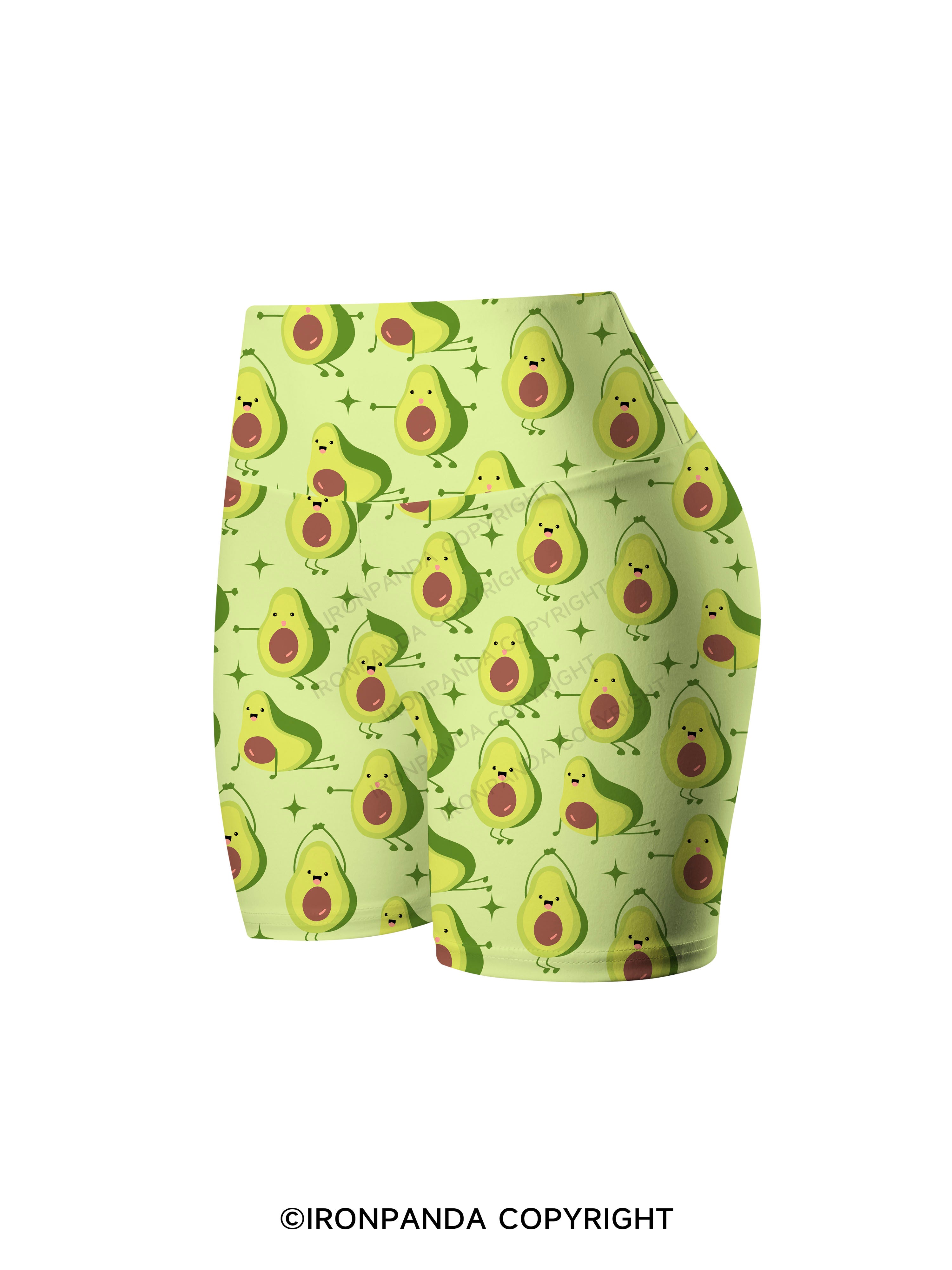 Burpee Avocado Printed Yoga Cycling Shorts