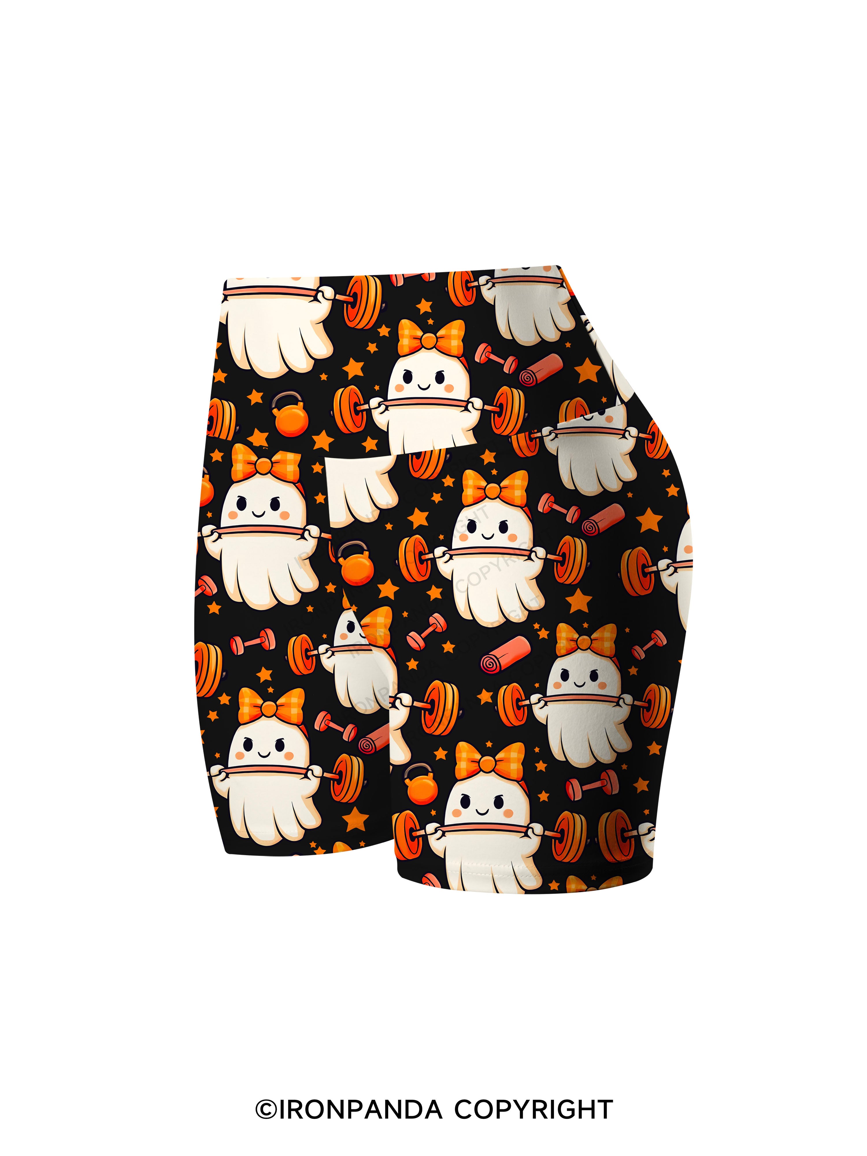 WORKING ON MY BOOTY Printed Yoga Cycling Shorts