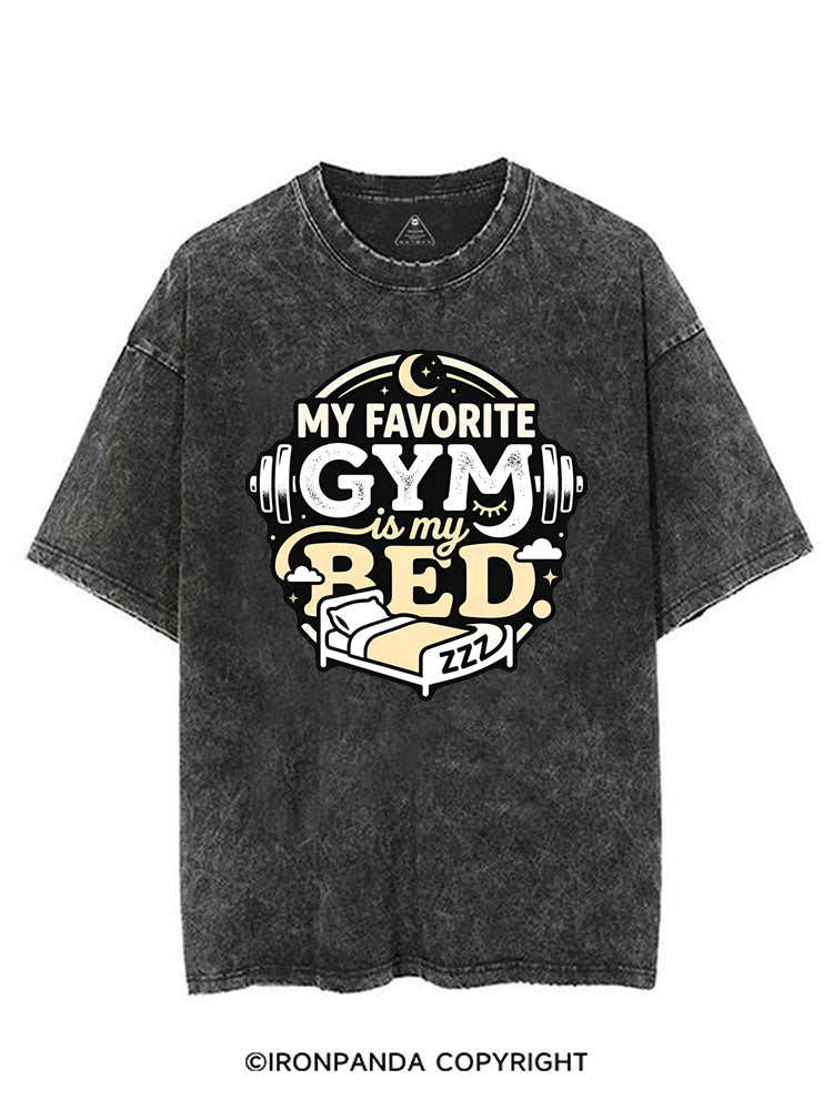 MY FAVORITE GYM IS MY BED VINTAGE GYM SHIRT
