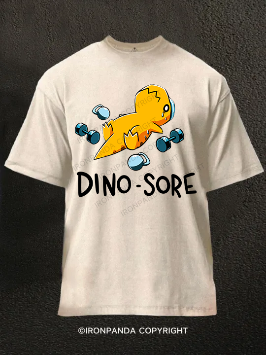 DINO SORE Washed Gym Shirt