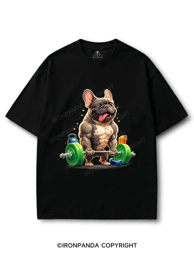 Funny French Bulldog Bodybuilding COTTON PUMP COVER