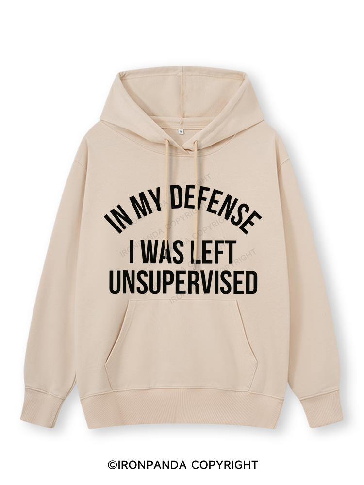 IN MY DEFENSE I WAS LEFT UNSUPERVISED Classic Gym Hoodie