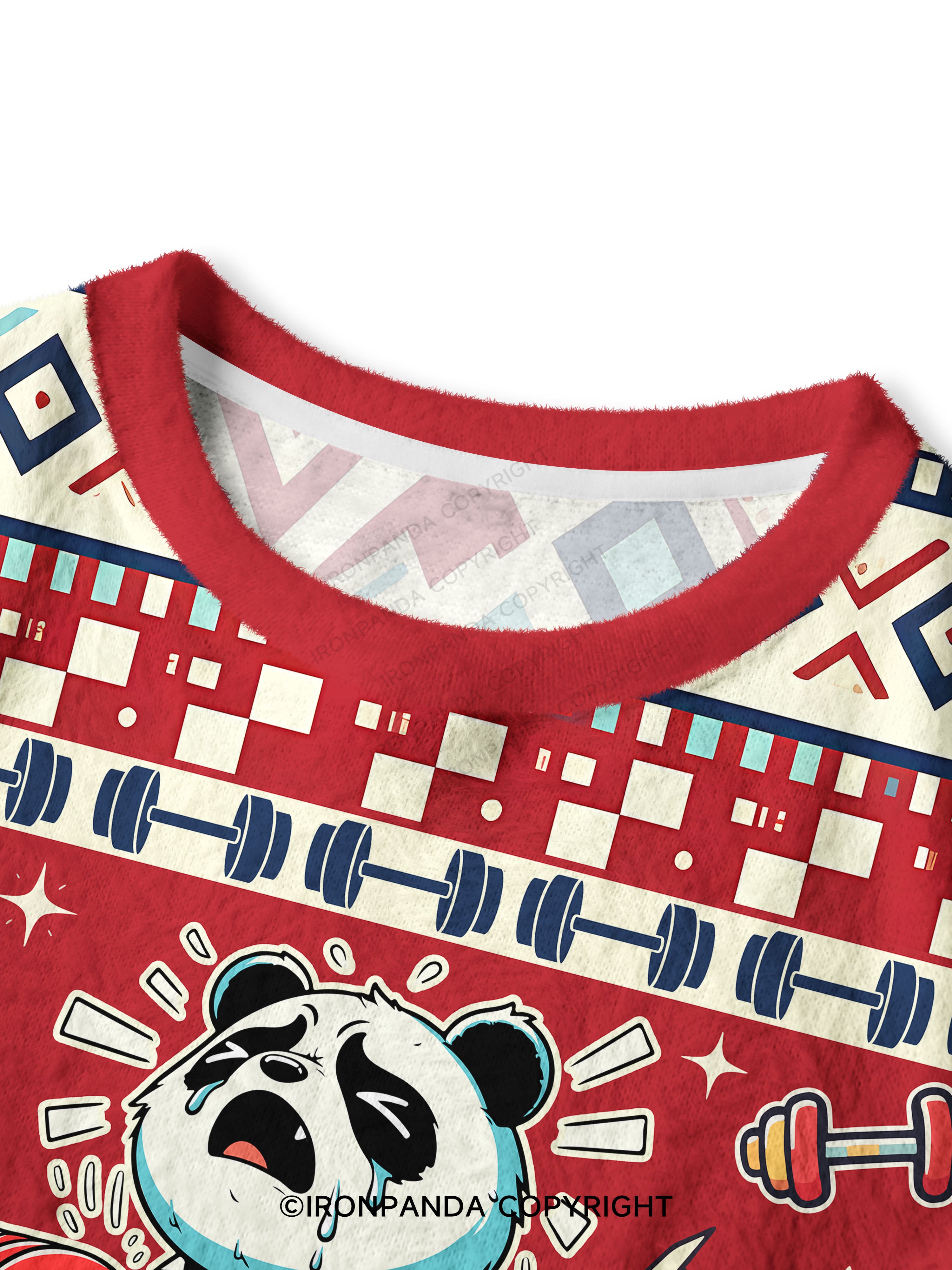 don't fart panda Crop Ugly Sweater