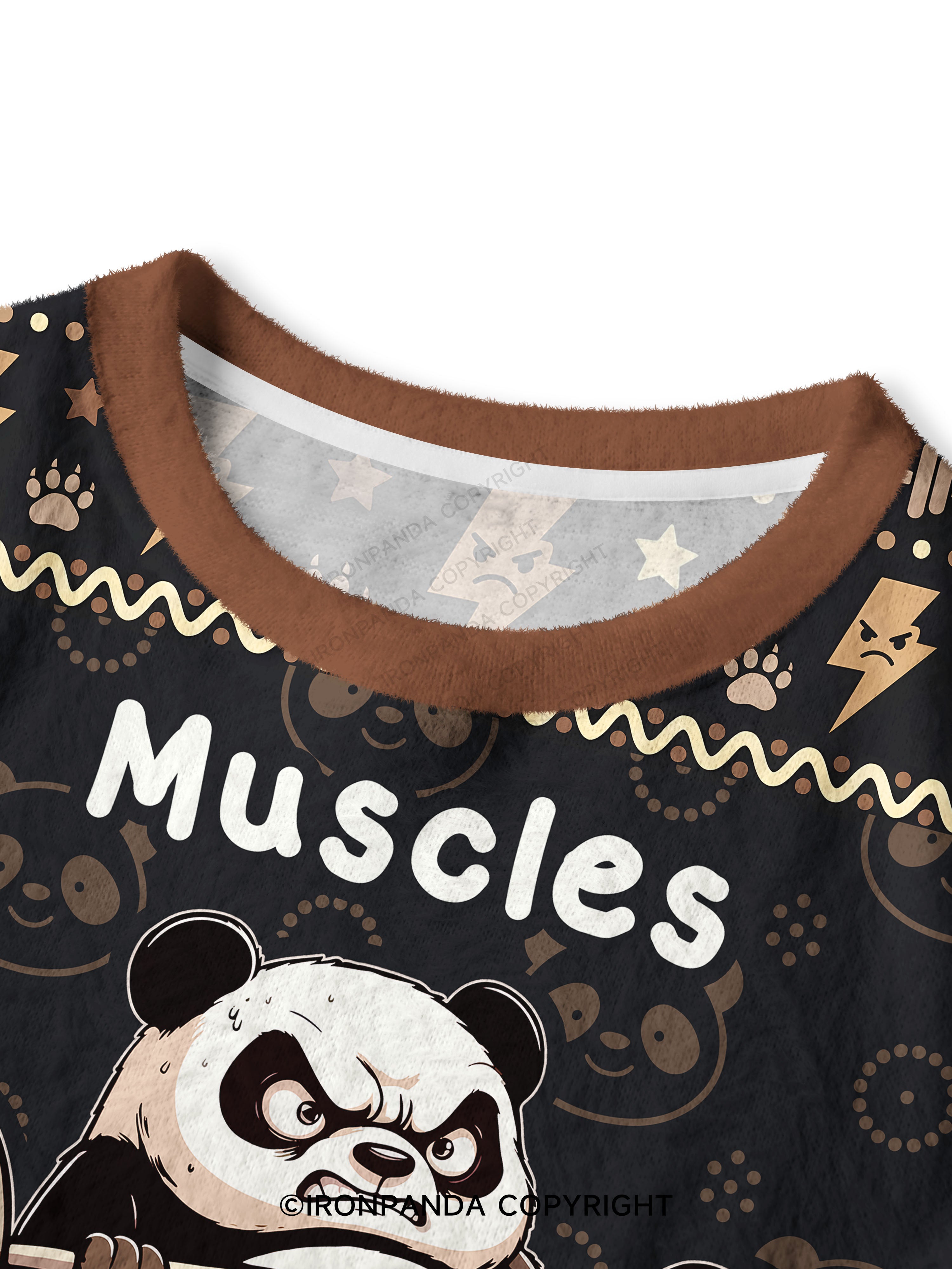 muscles in progress panda Crop Ugly Sweater